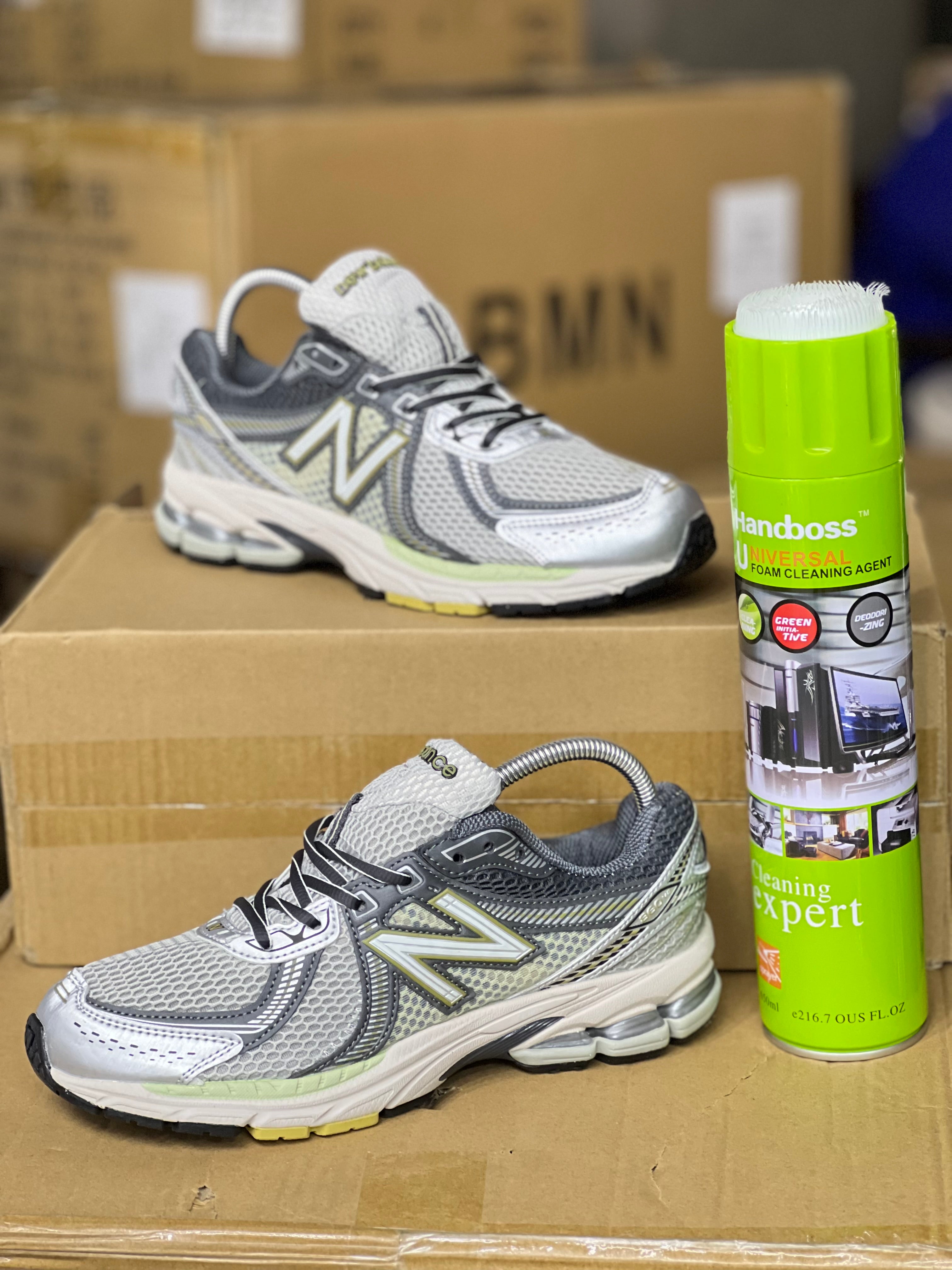 New Balance 860 Running Shoes for Men & Women - Lightweight Cushioned Sneakers in Silver/Green | Perfect for Jogging, Gym Workouts & Everyday Wear