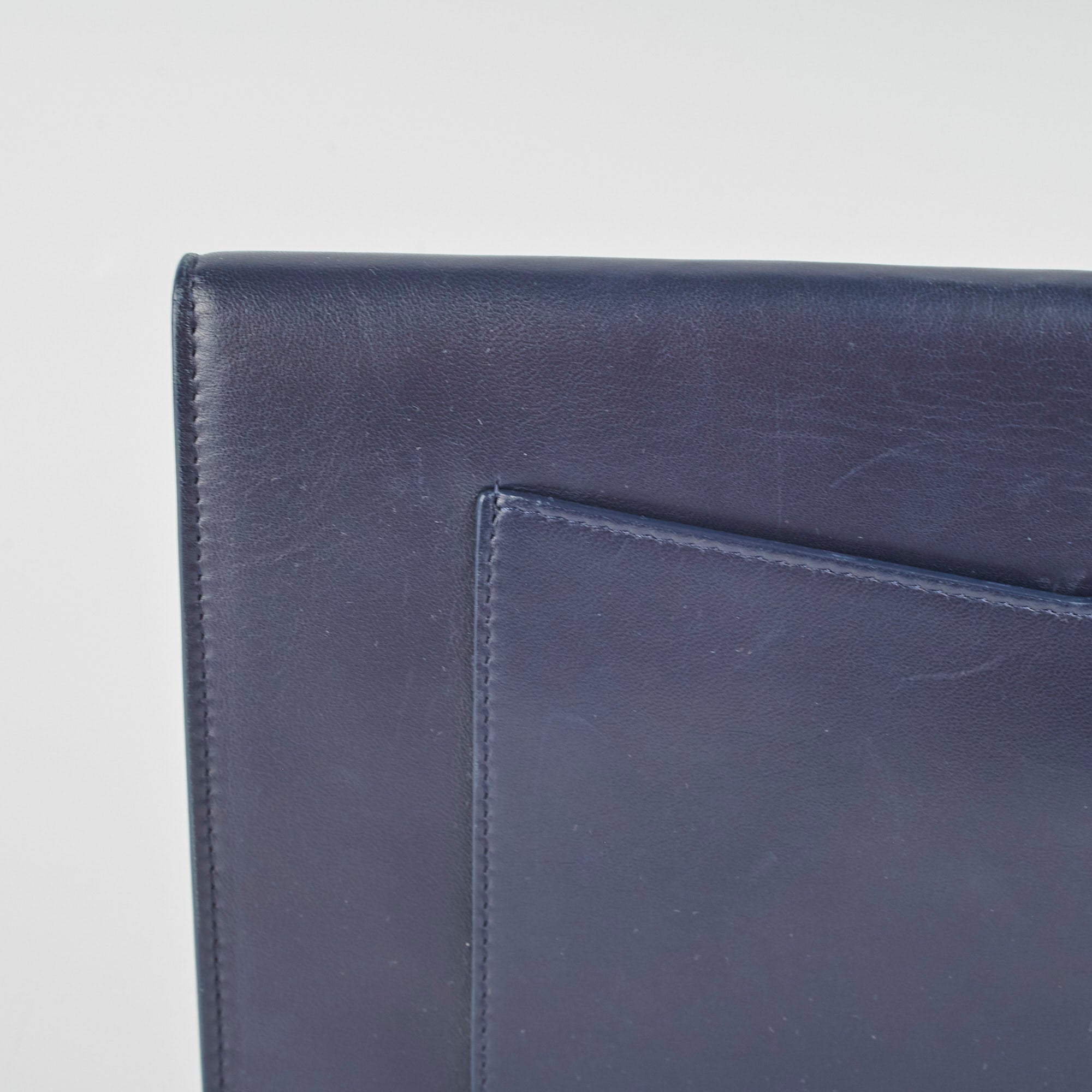 Chanel Navy Blue Leather Envelope Clutch Bag for Women - Elegant Evening Purse for Parties, Weddings & Special Occasions