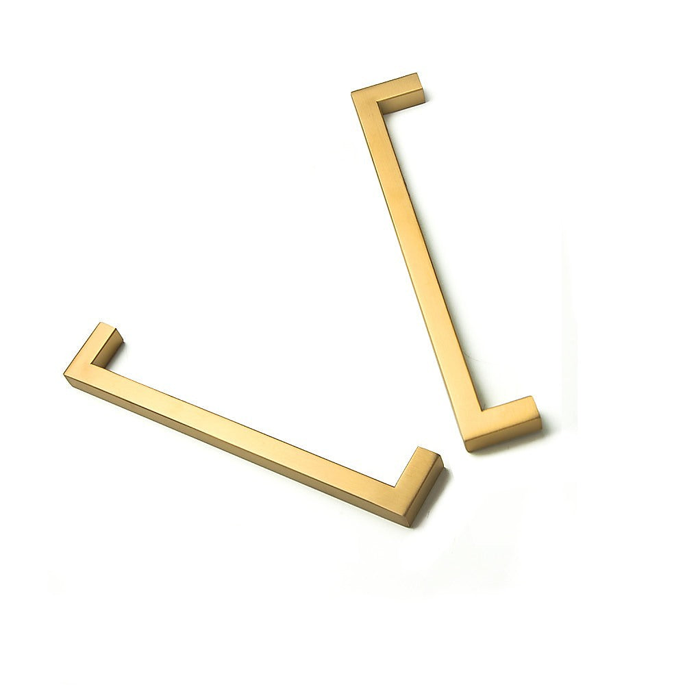 15 Pack Brushed Brass Drawer Pulls - 192mm Kitchen Cabinet Handles with Gold Finish for Modern Cabinets & Furniture (Bedroom, Bathroom, Office)