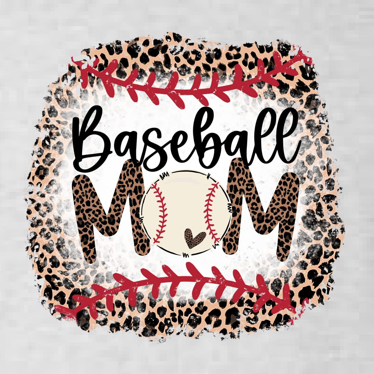 Cheetah Print Baseball Mom Tank Top - Soft Tri-Blend Racerback Athletic Shirt for Women - Perfect for Games, Practice & Team Spirit