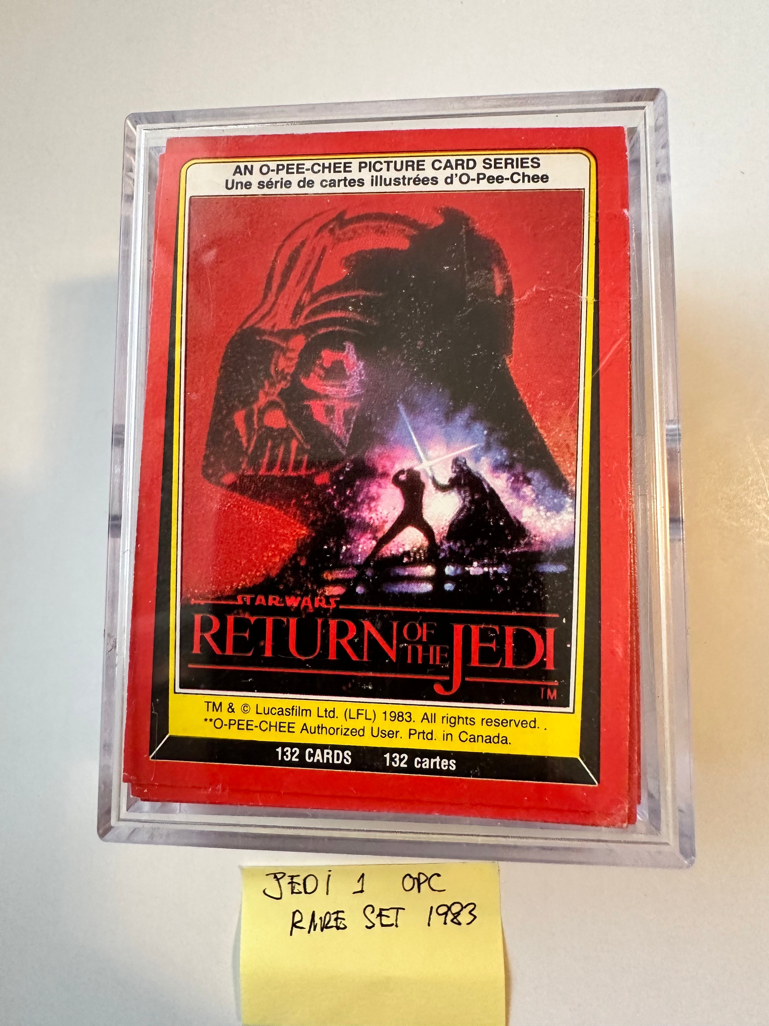 Star Wars Return of the Jedi 1983 OPC Canadian Version Series 1 Trading Cards Set - Rare High Grade Condition - Perfect for Collectors & Display