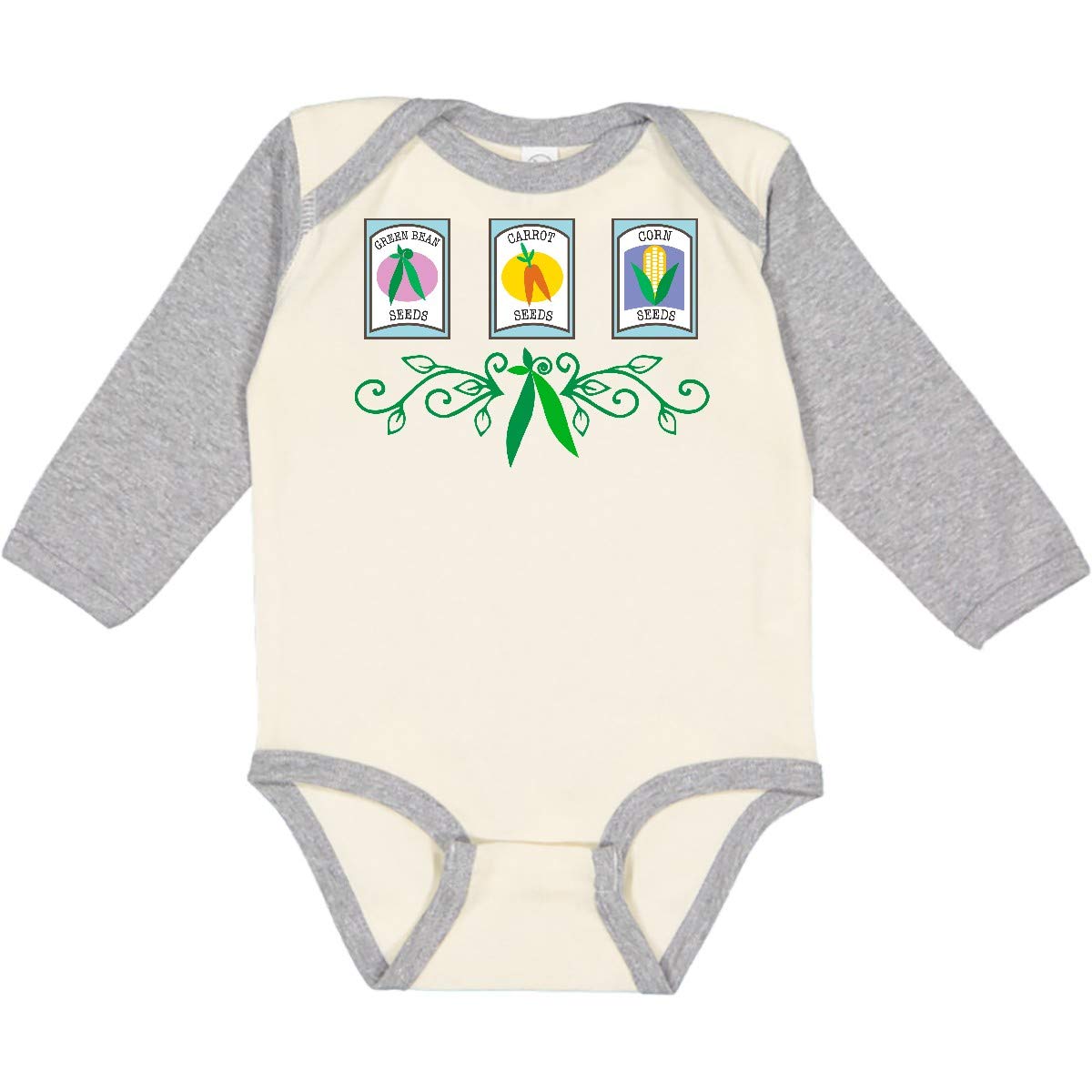 Inktastic Gardener Vegetable Gardening Long Sleeve Creeper - Comfortable Baby Bodysuit for Boys & Girls - Perfect for Outdoor Activities, Gardening & Playtime