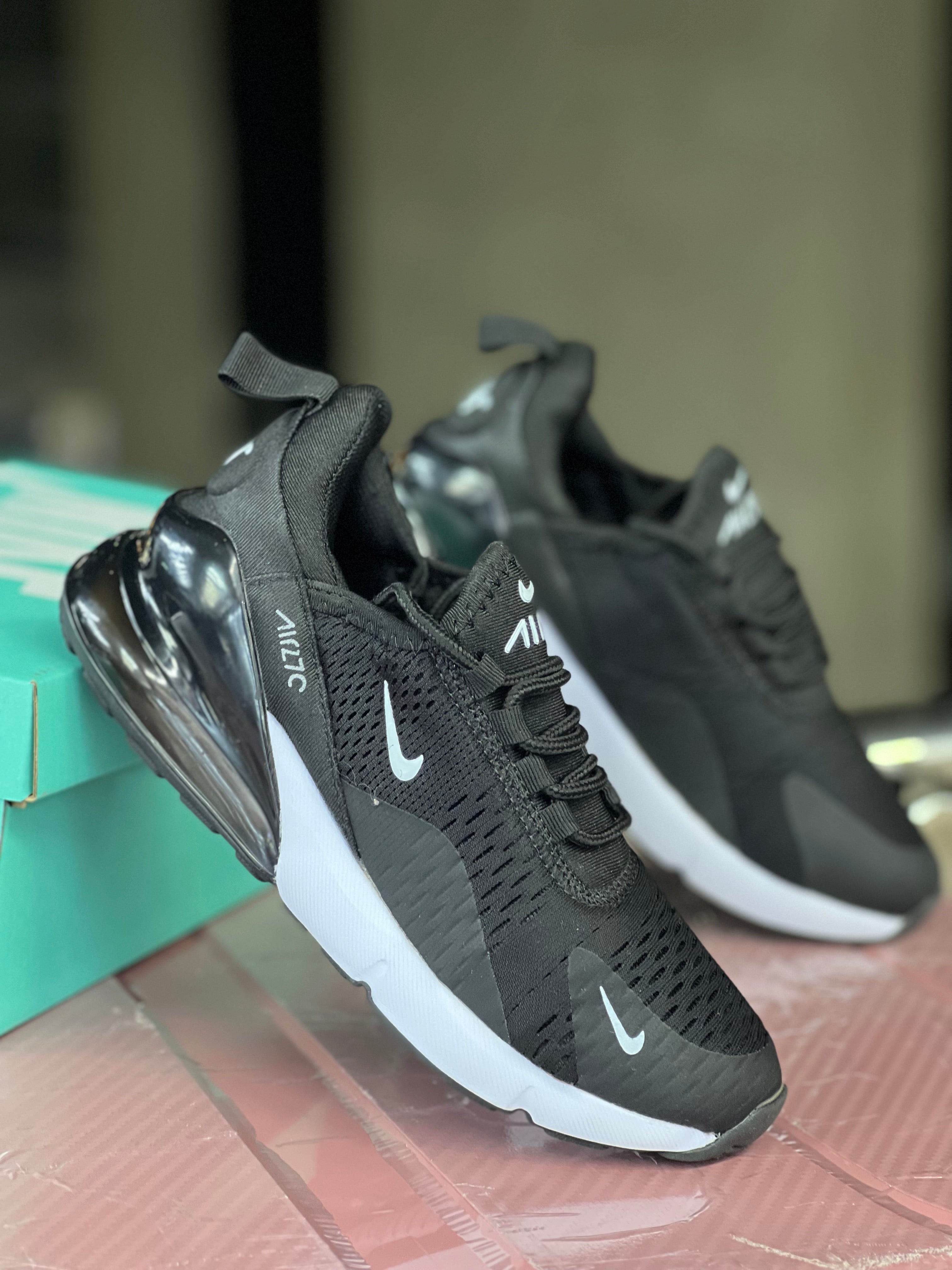 Nike Air Max 270 Men's Running Shoes - Black & White | Lightweight Cushioned Sneakers for Jogging, Gym & Everyday Wear