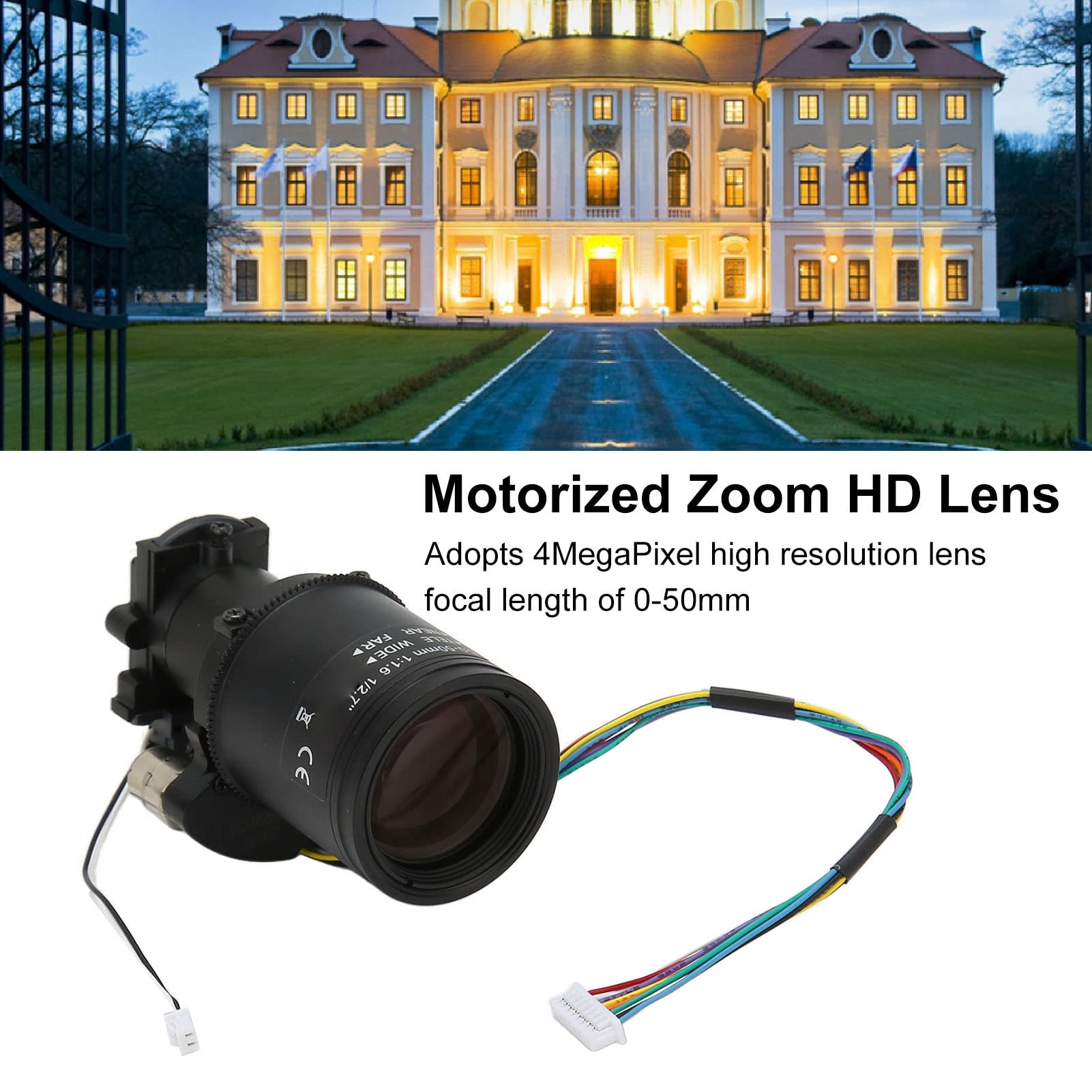 4MP Motorized Zoom Lens with Autofocus - HD IR Camera Lens for Action Cameras - Durable Aluminum Alloy Construction - Perfect for Outdoor Adventures, Sports & Surveillance
