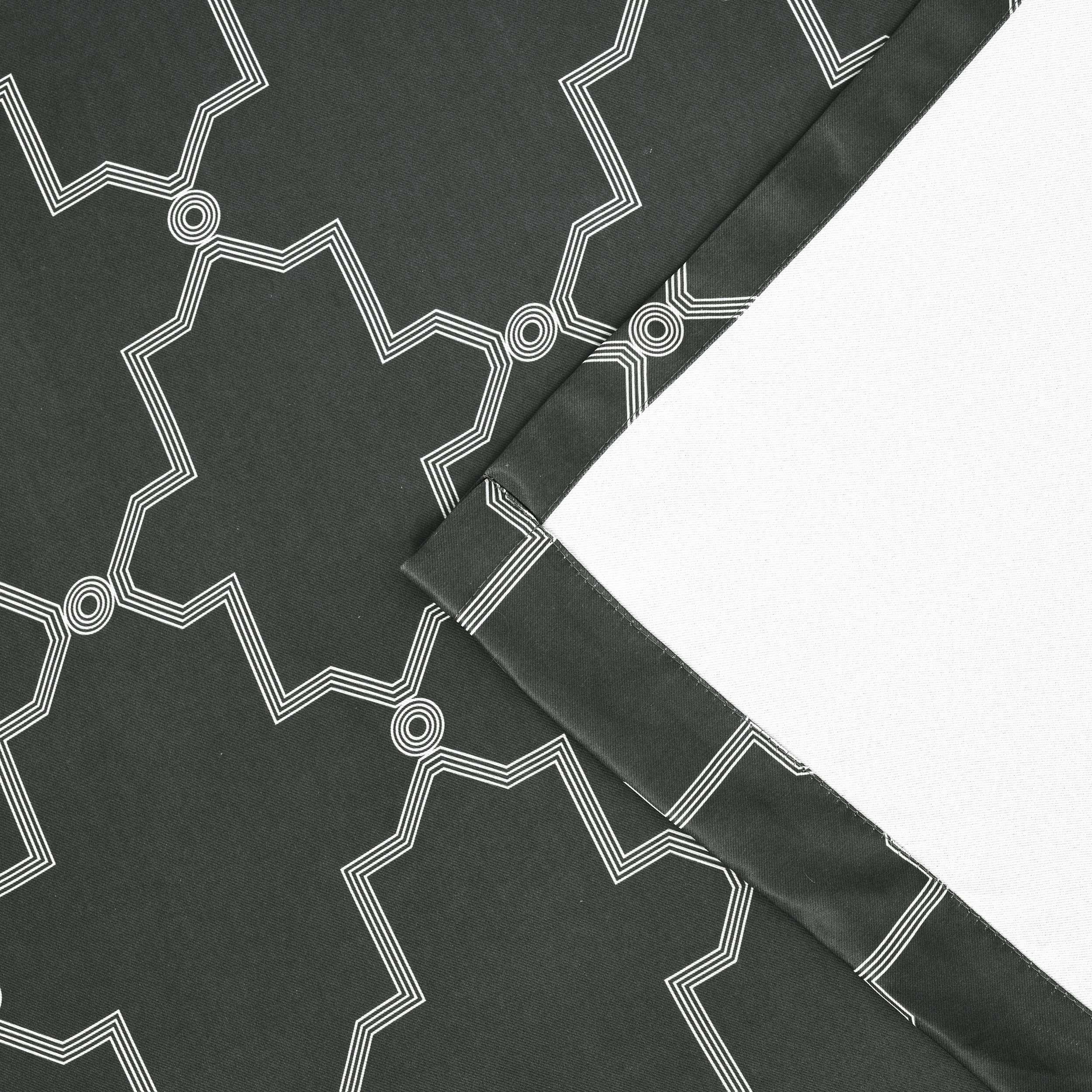 Imperial Trellis Grommet Blackout Curtain Panels Set - Room Darkening Window Drapes for Bedroom, Living Room & Home Theater