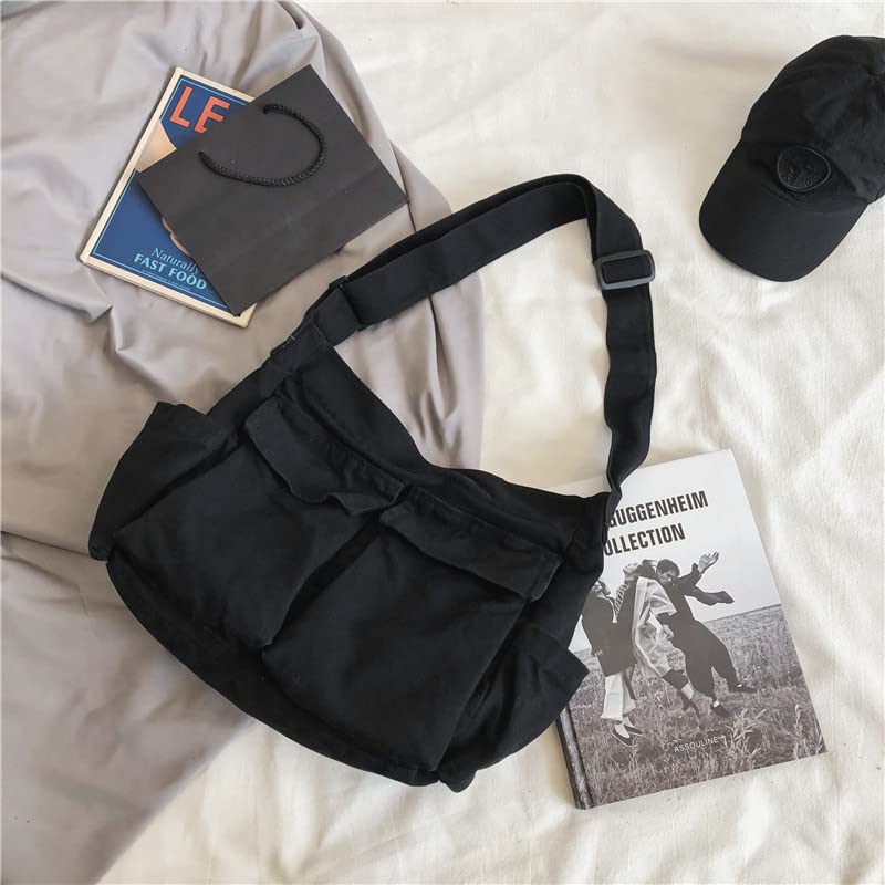 Stylish Canvas Tote Bag for Women & Men - Large Capacity Casual Shoulder Bag - Perfect for Work, Travel, and Shopping