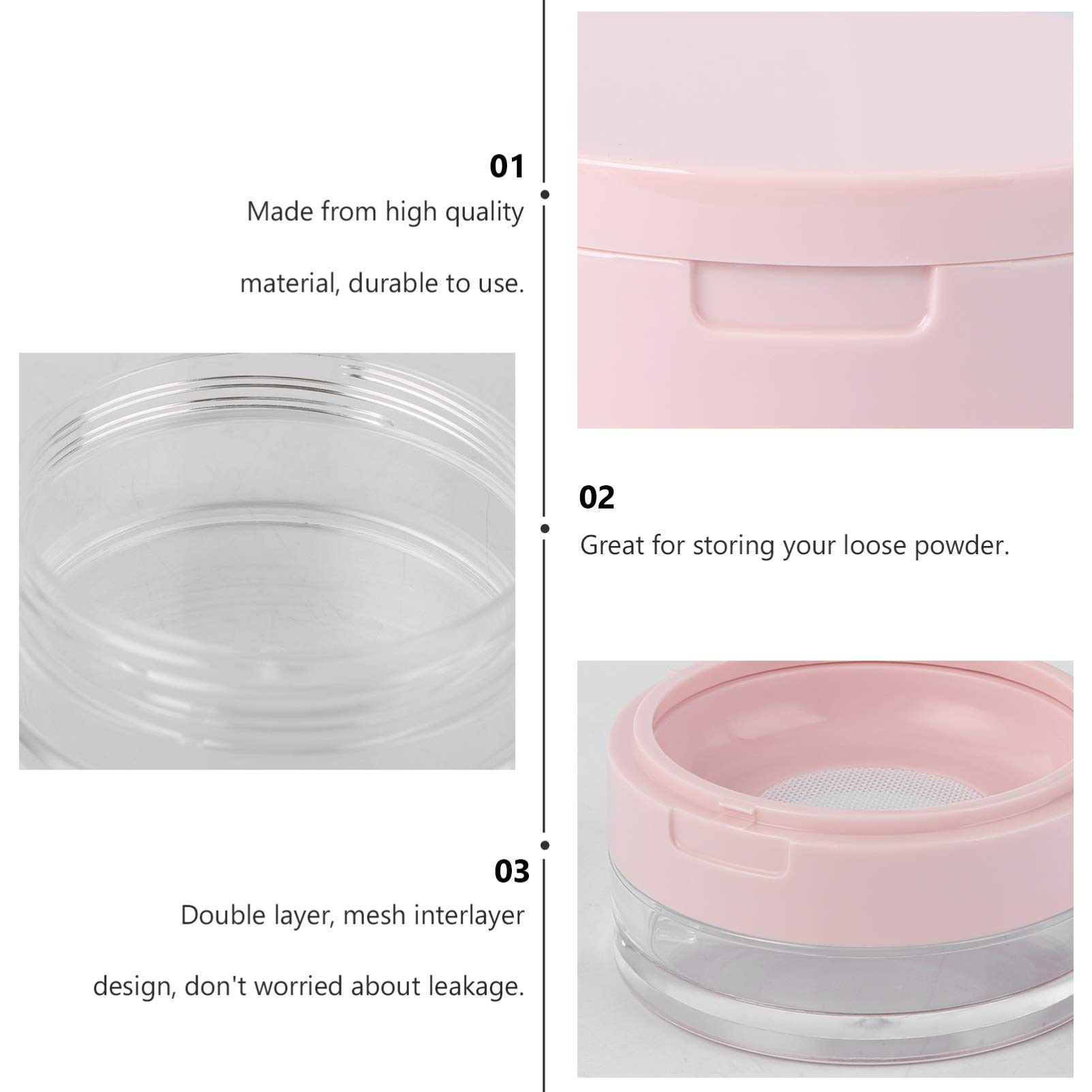 FRCOLOR 3-Piece Portable Makeup Organizer Set - Double Layer Elastic Mesh Powder Puff Case for Loose Powder Storage (2pcs x 3) | Perfect for Travel, Home & Professional Makeup Artists