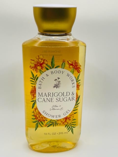 Marigold Cane Sugar Shower Gel - 10 oz Natural Body Wash for Soft Skin | Moisturizing & Aromatherapy for Relaxing Bath & Spa Experience