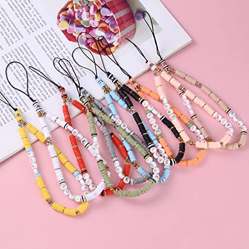 Colorful Beaded Phone Lanyard with Charm - Stylish Phone Chain Strap for Women, Men, Teens - Perfect for Daily Use, Travel, and Events