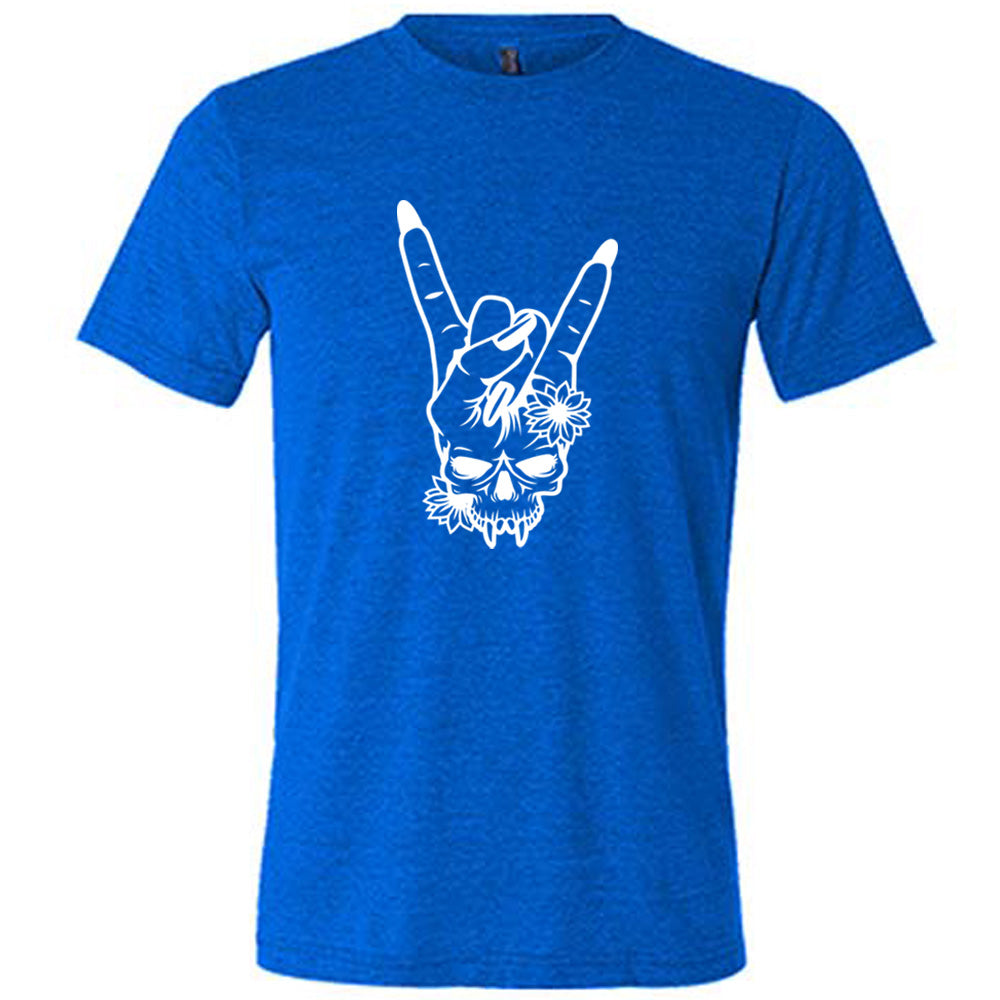 Skull Rocker Hand Print T-Shirt - Unisex Graphic Tee for Men & Women | Perfect for Concerts, Parties & Casual Wear