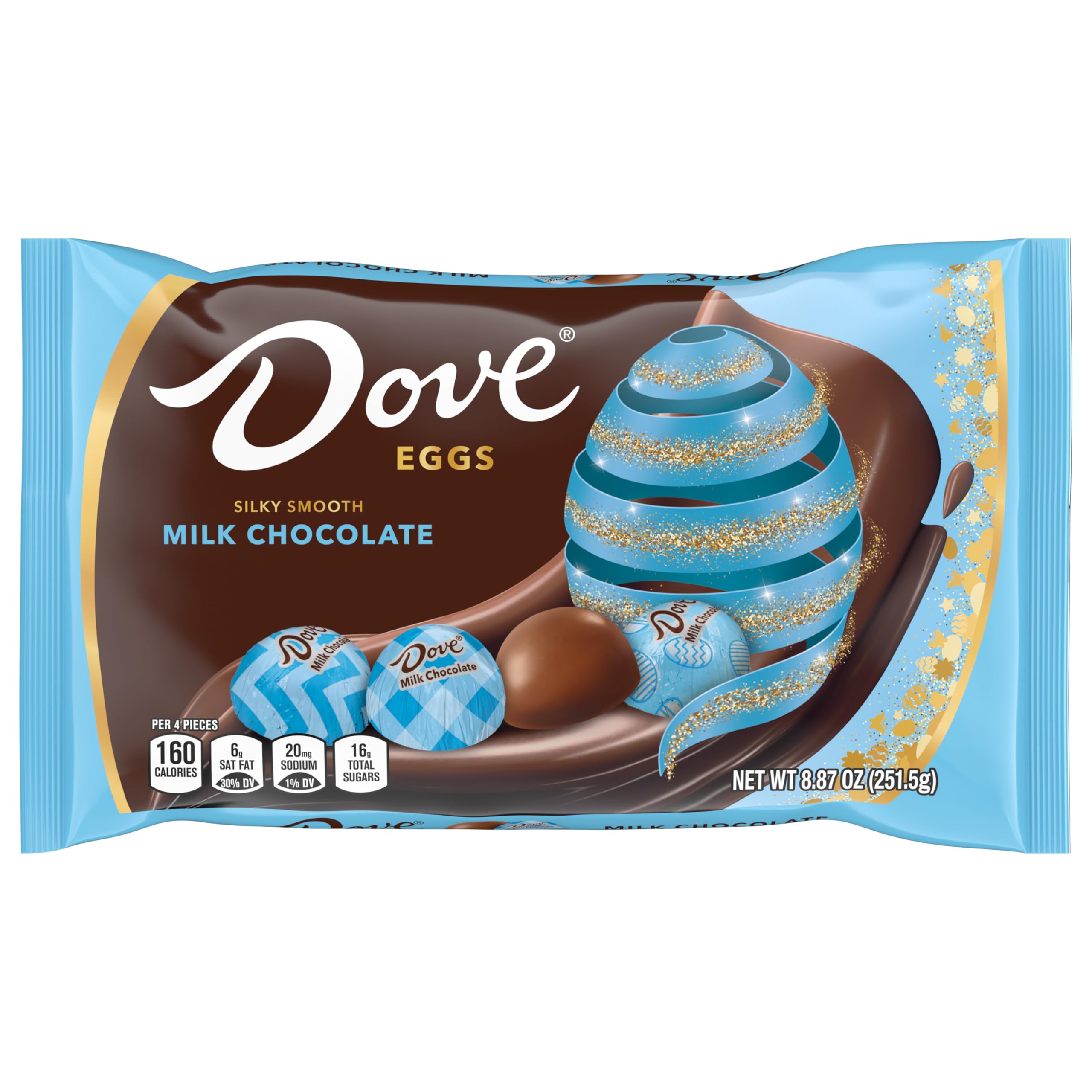 DOVE Easter Eggs Milk Chocolate Candy Assortment - 8.87 oz Bag - Perfect for Easter Baskets, Party Favors & Holiday Treats