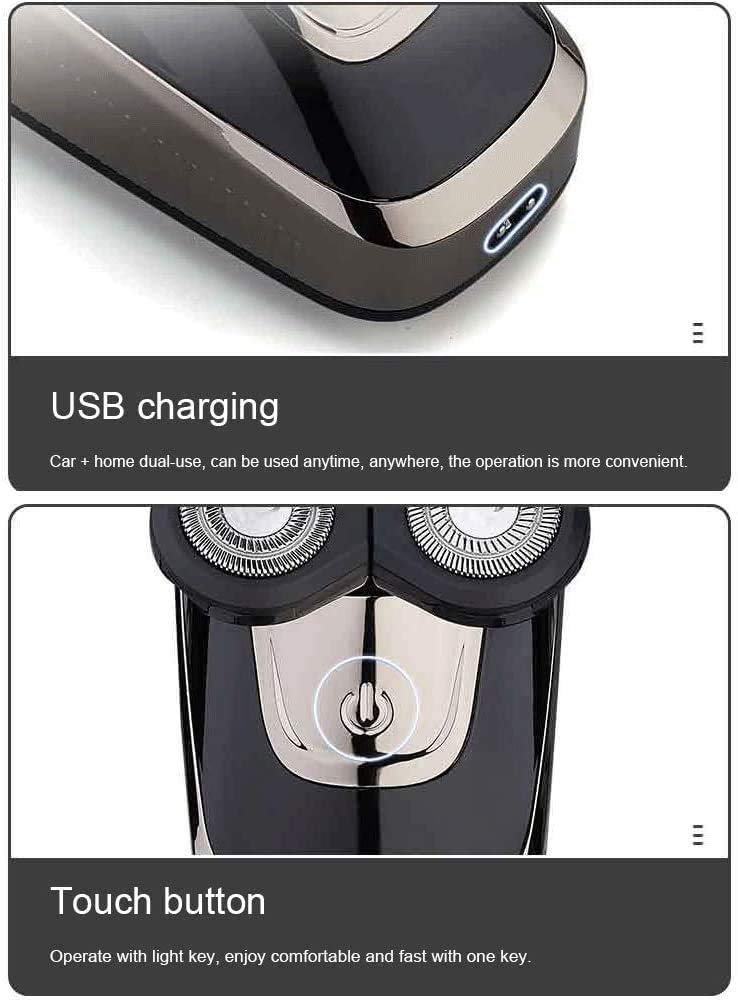 Men's Wet & Dry Electric Shaver & Trimmer Kit - Waterproof Multifunctional Grooming for Beard & Hair