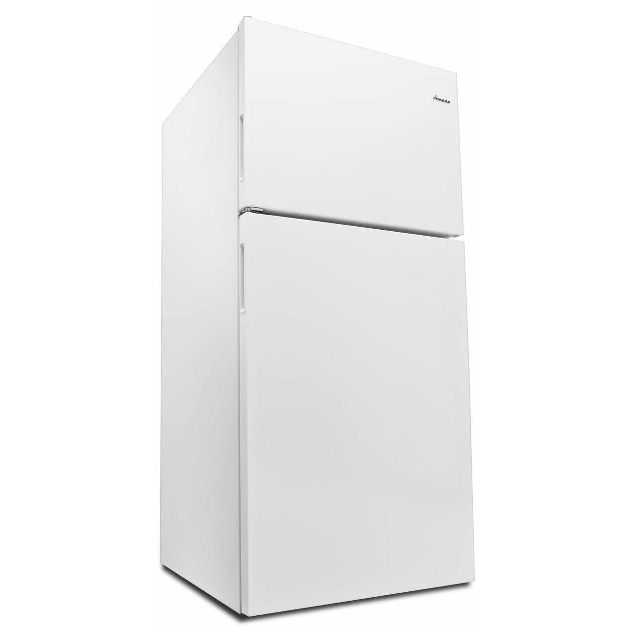 Amana 30 Inch 18 cu.ft Top Mount Freezer Refrigerator ART318FFDW - Energy Efficient Kitchen Appliance for Home, Apartment & Office Use