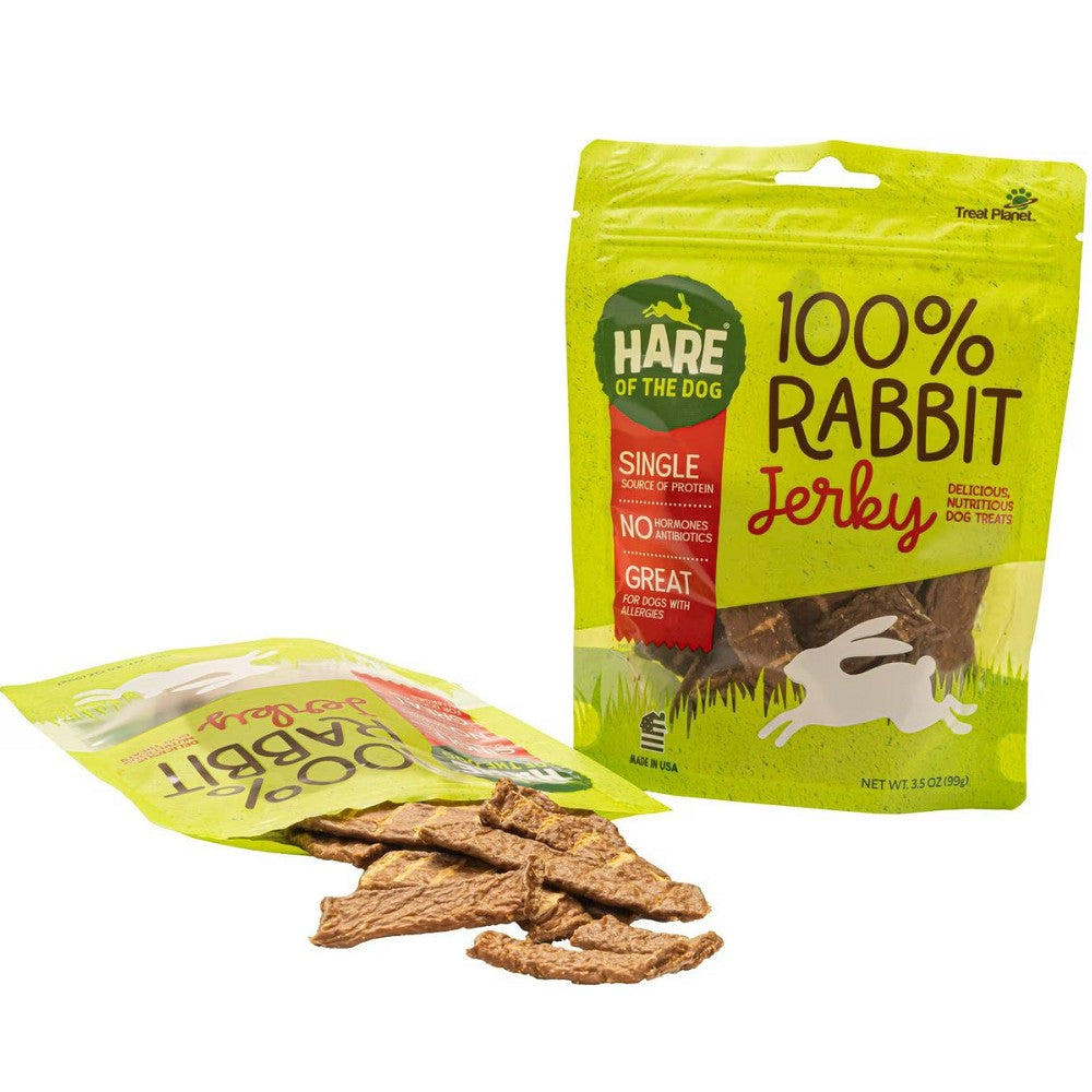 100% Natural Rabbit Jerky Dog Treats - High Protein, Grain-Free Chews for Small & Large Dogs - Perfect for Training, Dental Health & Long-Lasting Entertainment