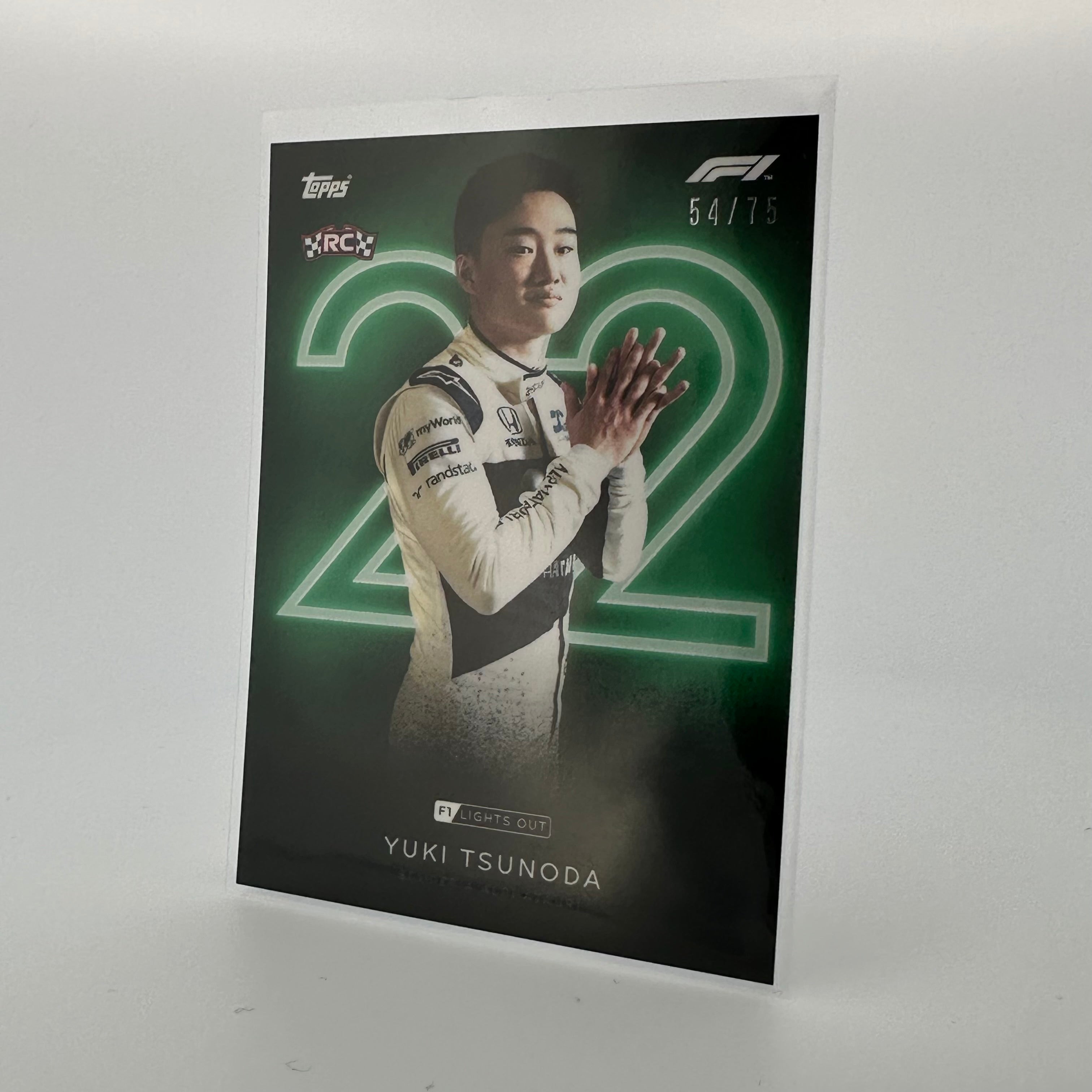 Yuki Tsunoda F1 Racing Driver 54/75 Green Parallel Collectible Card - Perfect for F1 Fans, Sports Memorabilia Collectors, and Trading Card Enthusiasts