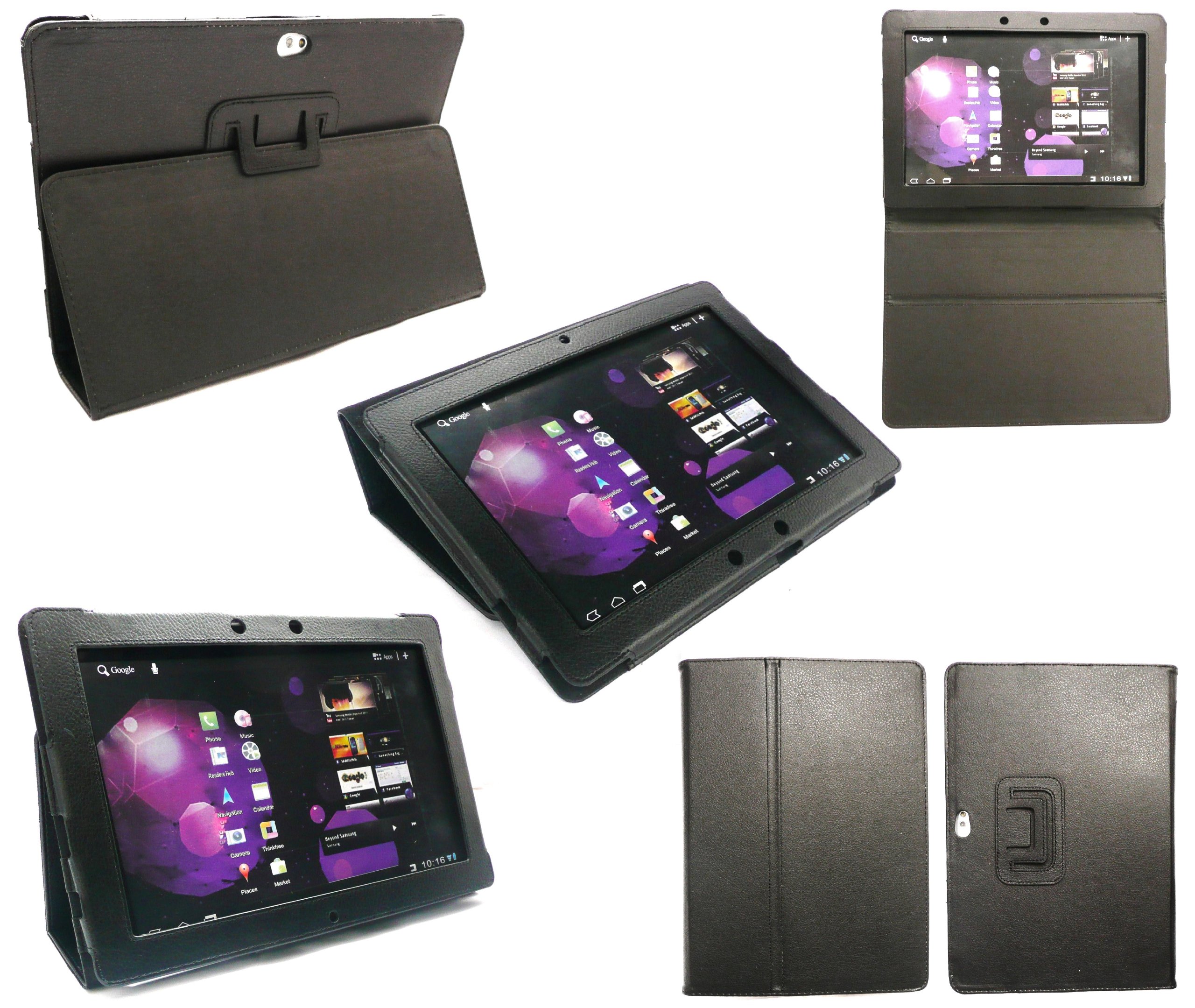 ASUS Eee Pad Transformer Prime TF201 TF-201 Multi-Angle Smart Wallet Cover Stand & Typing Case - Black | Protective Case for Tablet with Keyboard Function | Perfect for Work, Travel & Home Use