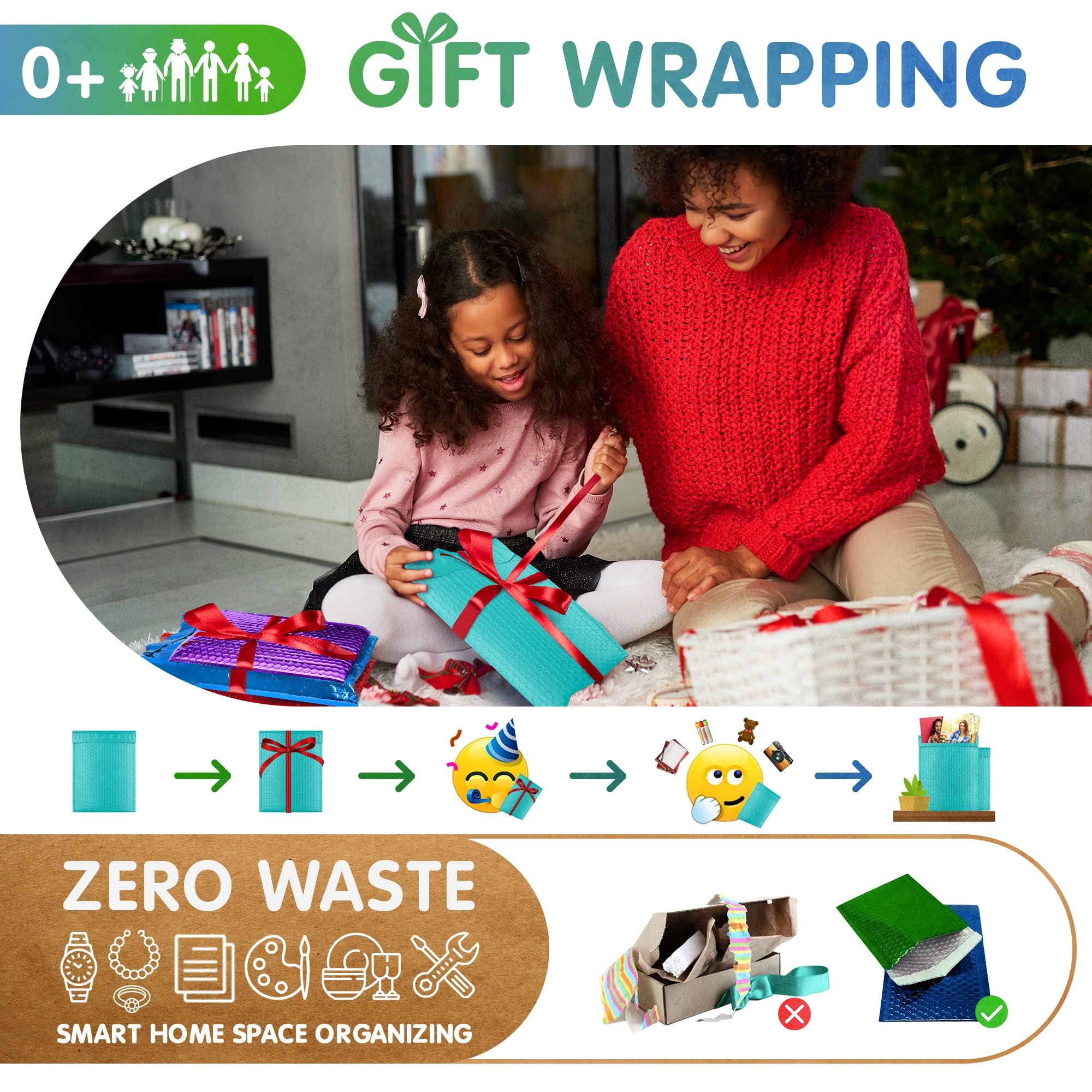 400 Pack 4x7 Inch Teal Poly Bubble Mailers - Self Seal Shipping Envelopes | Durable, Waterproof Padded Mailing Bags for Ecommerce, Small Business & Online Sellers | Perfect for Shipping Jewelry, Crafts & Small Items
