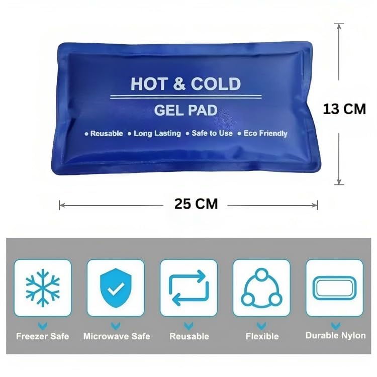 IMOX Hot & Cold Therapy Gel Pack for Pain Relief - Reusable Ice Bags & Heat Compress with Soothing Gel Eye Mask for Dark Circles, Dry Eyes & Redness (Blue) - Perfect for Headaches, Muscle Soreness & Post-Surgery Recovery