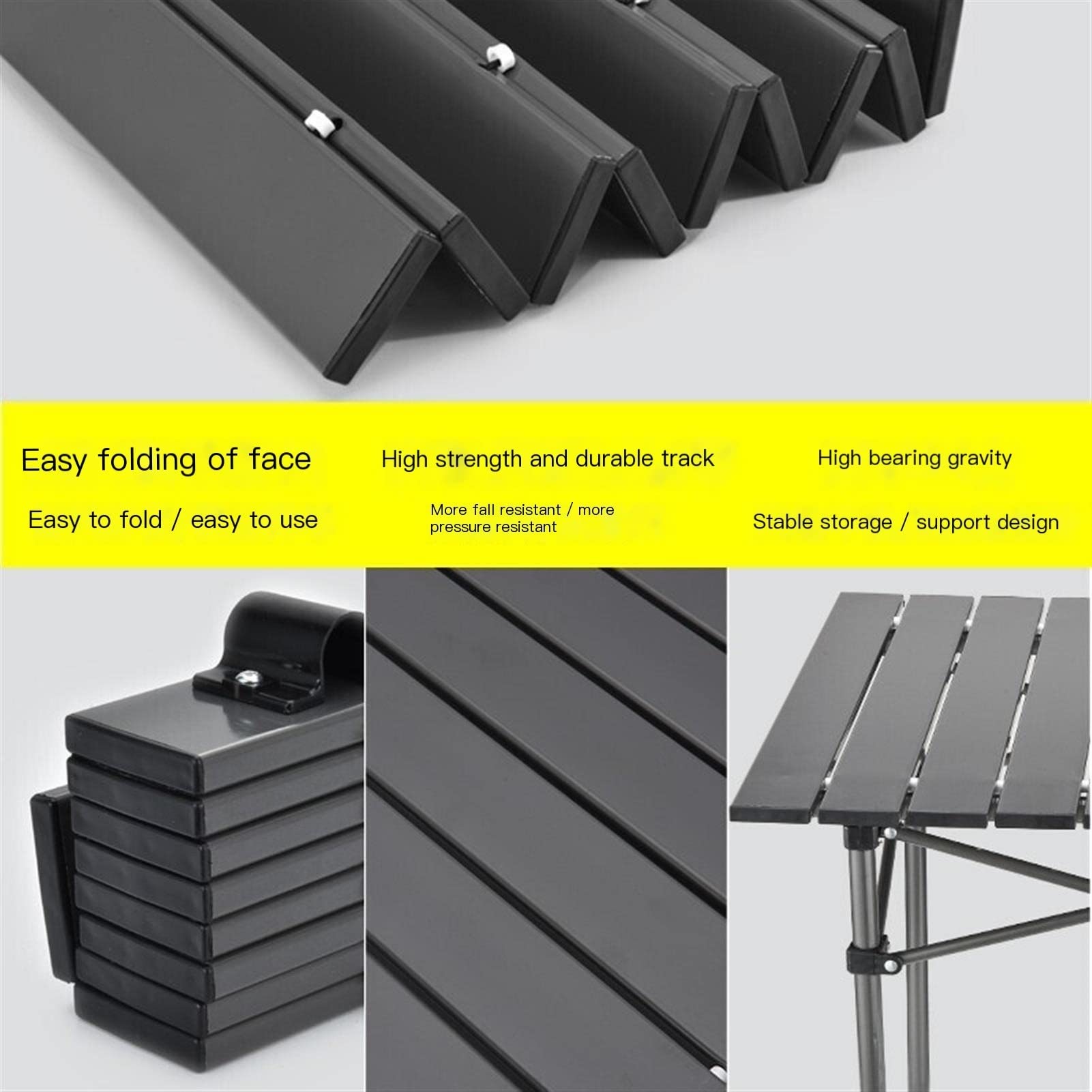 KIRANDY Portable Picnic Table - Lightweight Folding Camping Table with Carry Bag, Compact Roll Up Design for Outdoor Travel, Hiking & Beach (Camouflage Table & Chair Set) | Perfect for Backyard BBQs, Tailgating & RV Trips