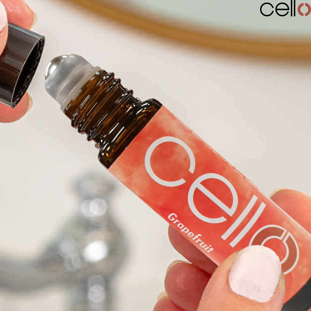 Organic Grapefruit Essential Oil Roll-On for Stress Relief & Aromatherapy - Perfect for Travel, Yoga, and Relaxation at Home