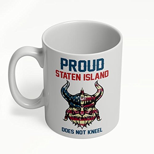 Staten Island White Coffee Mug by HOM - Unique Gift for Staten Island Born People, Friends & Family - Perfect for Home, Office & Coffee Lovers