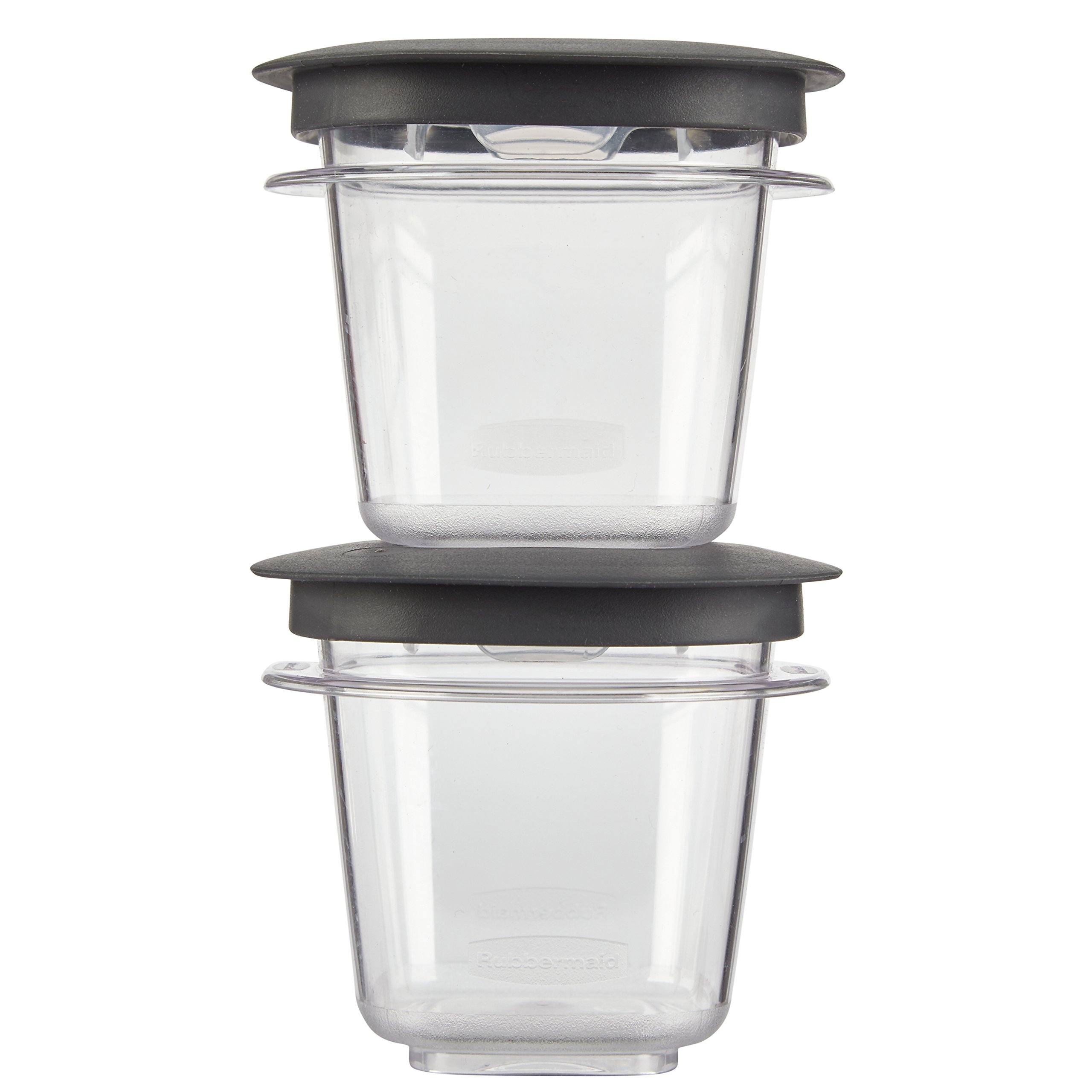 Rubbermaid Premier Easy Find Lids Food Storage Containers - 2 Pack (0.5 Cup, Gray) | Airtight Kitchen Organization for Leftovers, Meal Prep & Pantry Storage