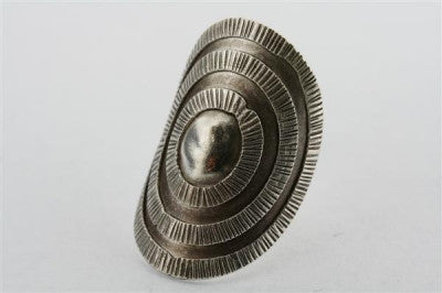 Stylish Curved Circle Ray Ring - Elegant Silver Jewelry for Women, Perfect for Parties, Weddings & Everyday Wear