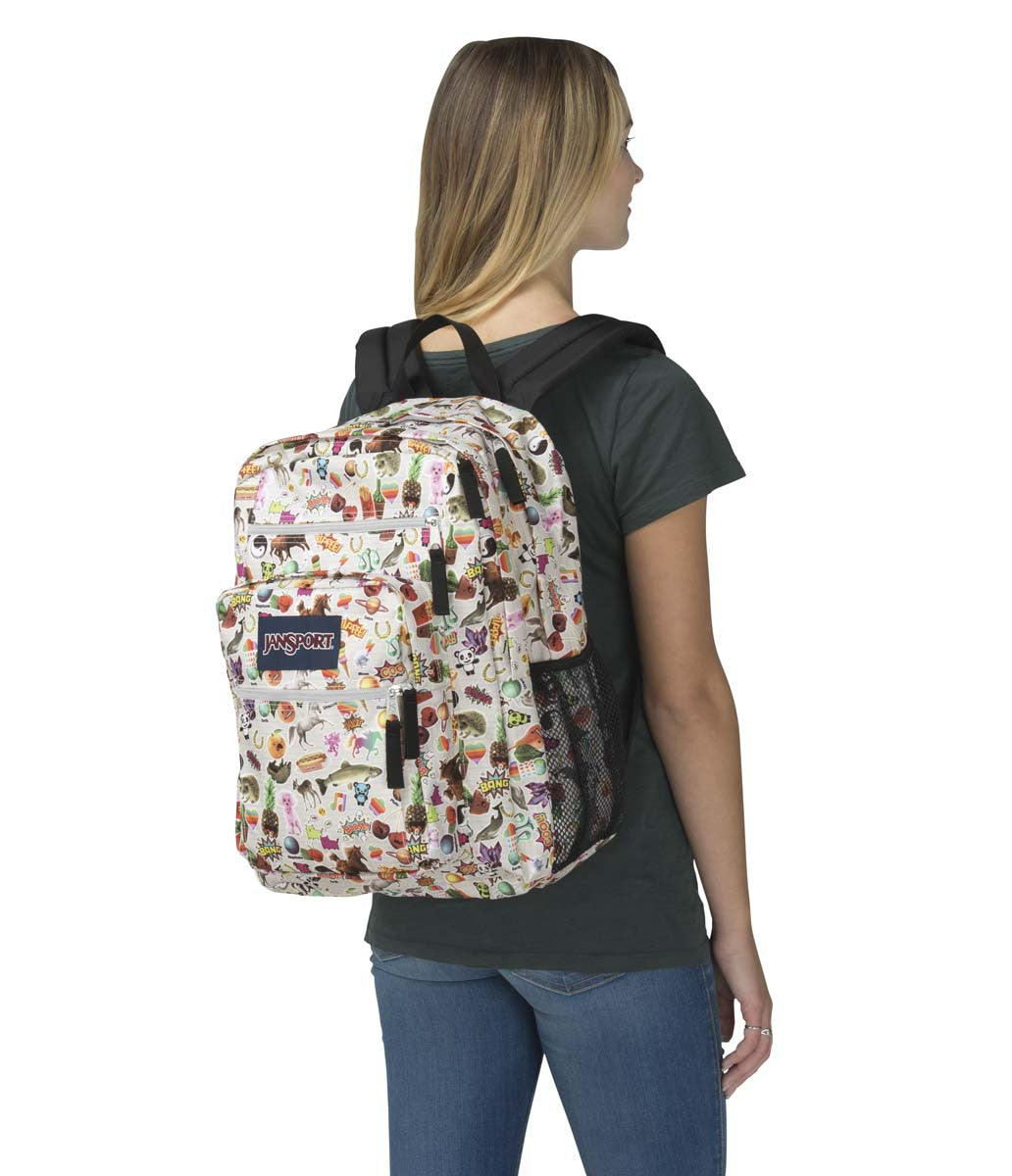 JANSPORT Big Student Backpack with Multiple Stickers - Durable School Bag for College & High School Students - Perfect for Campus, Travel & Everyday Use