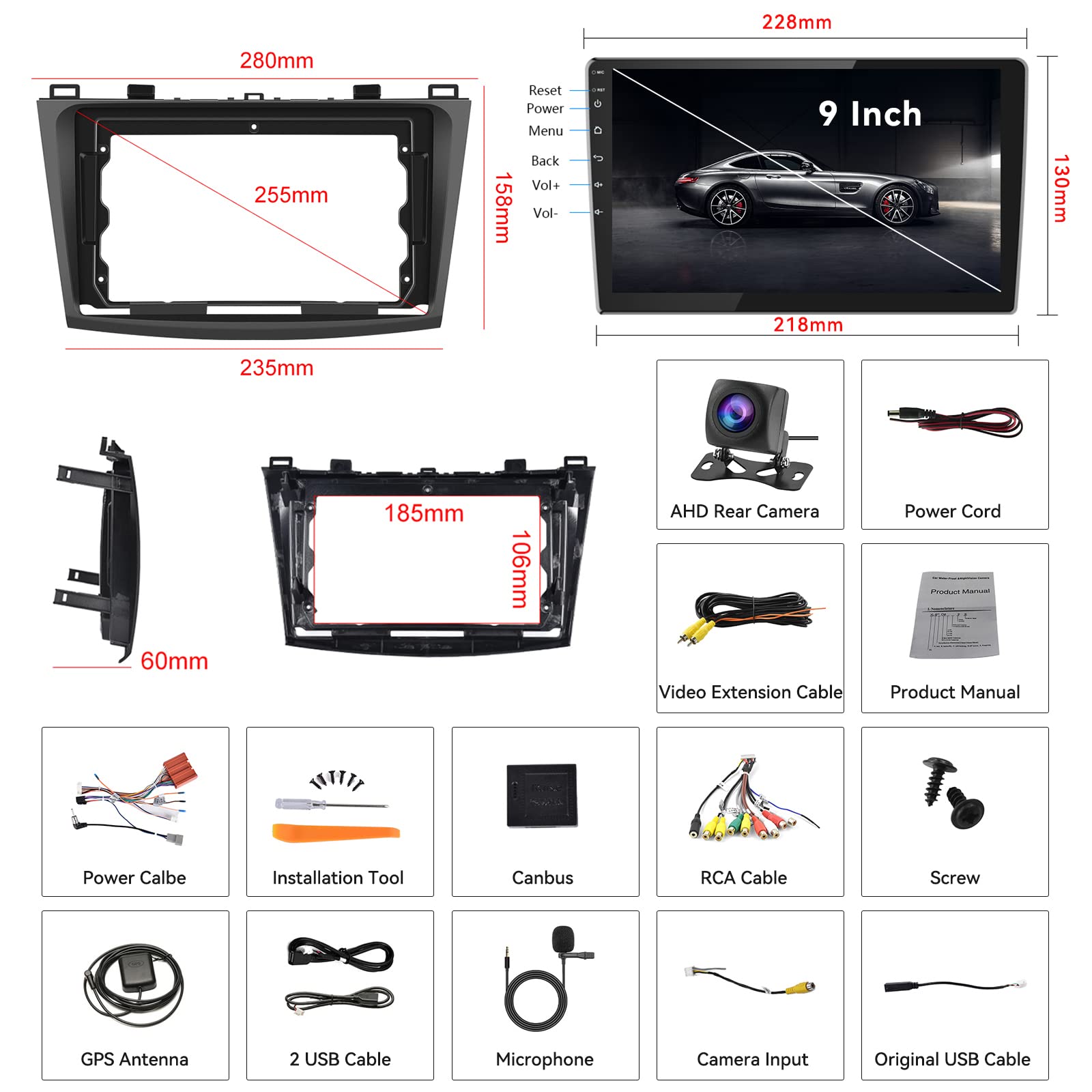 Android 13 Car Stereo for Mazda 3 2009-2013 | 9