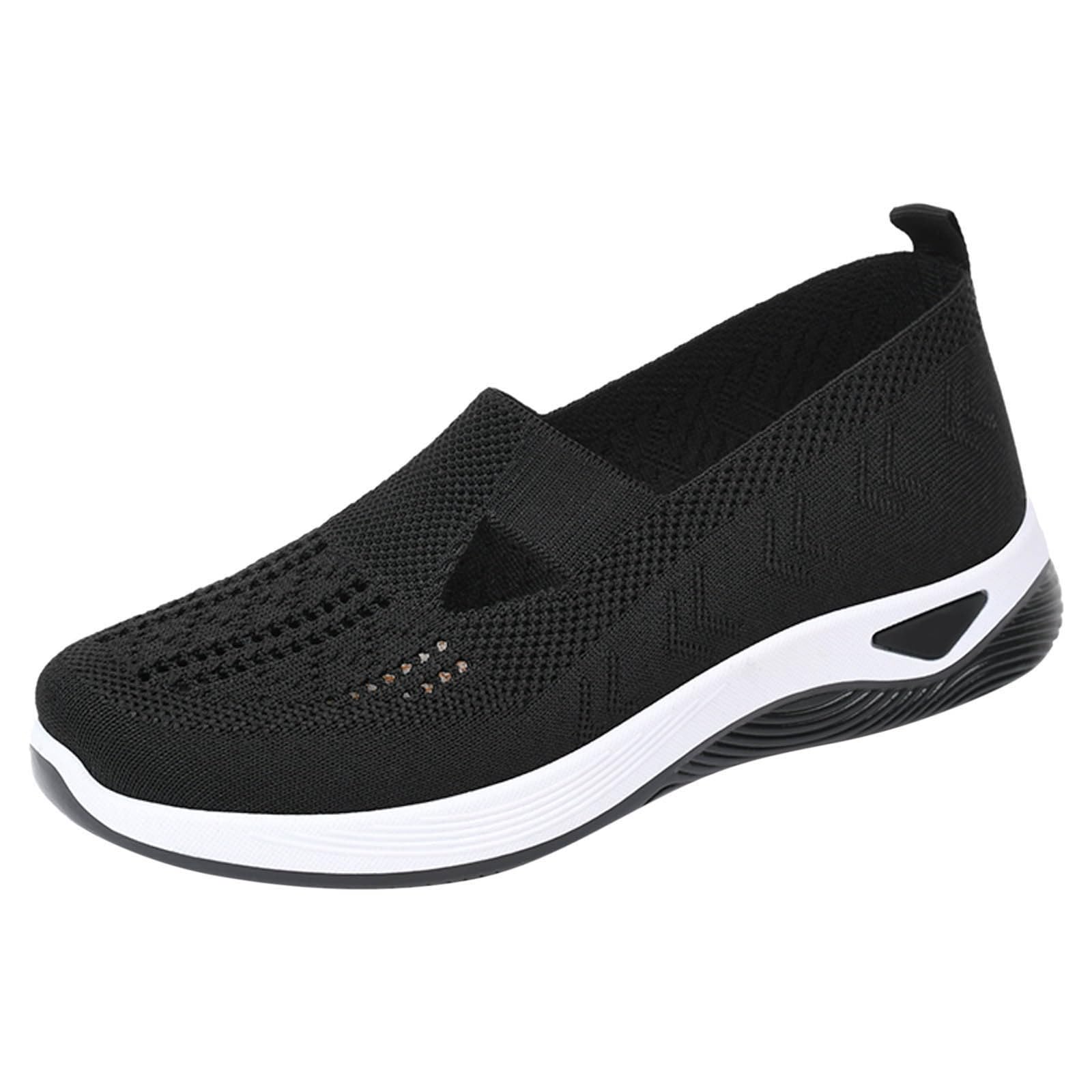 Breathable Orthopedic Tennis Shoes for Women & Men - Lightweight Mesh Casual Sneakers with Arch Support - Trendy White Fashion Trainers for Walking, Running & Everyday Comfort