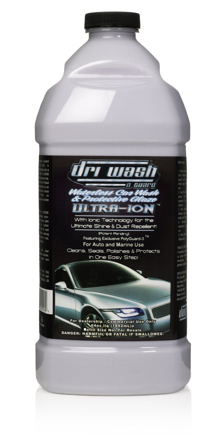 DRI WASH 'n GUARD 64oz Ultra-Ion Waterless Car Wash & Protective Glaze - Eco-Friendly Car Cleaning Solution for Shine & Protection at Home or On-The-Go