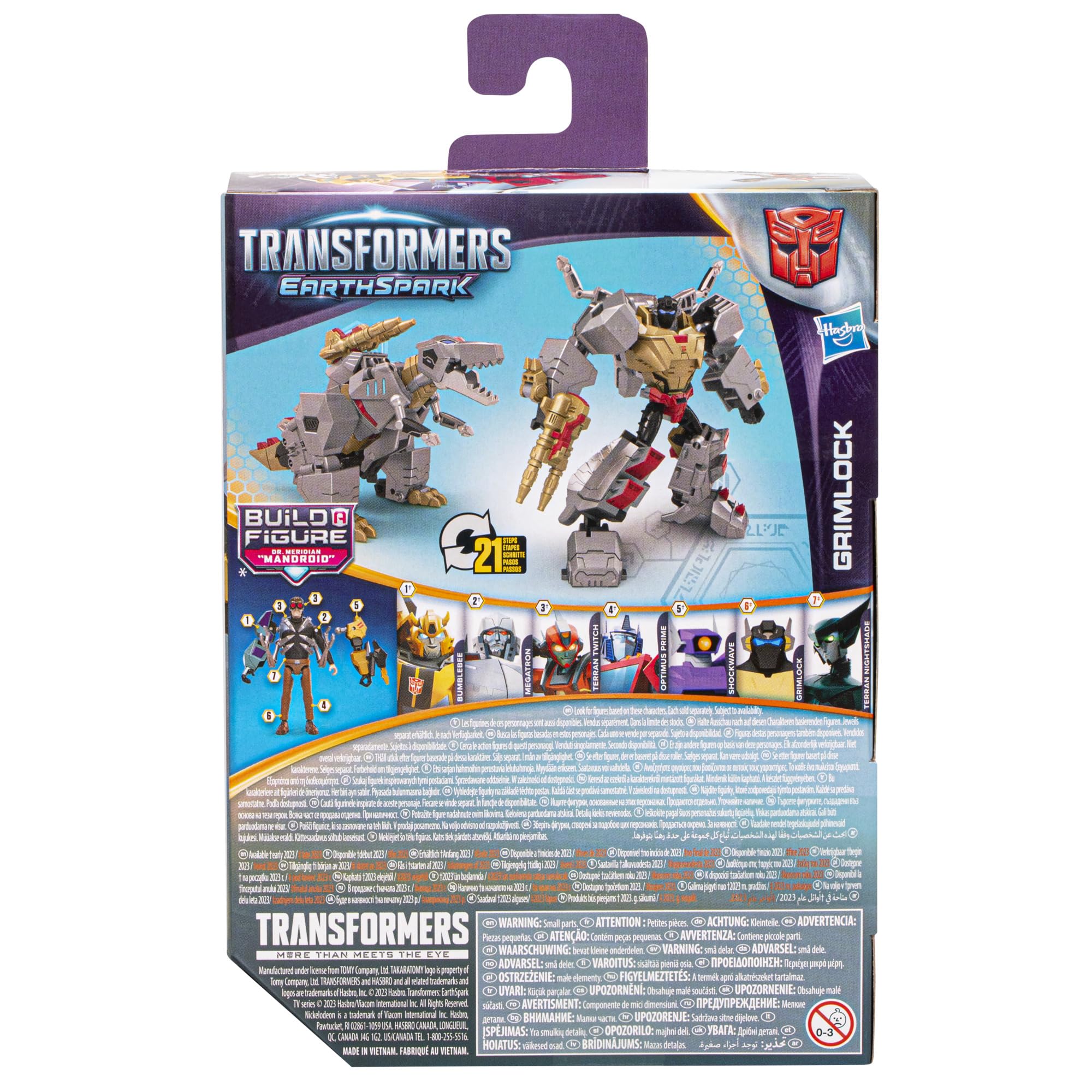 Transformers EarthSpark Deluxe Grimlock 5-Inch Action Figure - Robot Toy for Kids Age 6+ | STEM Learning, Birthday Gift & Collectible for Boys & Girls