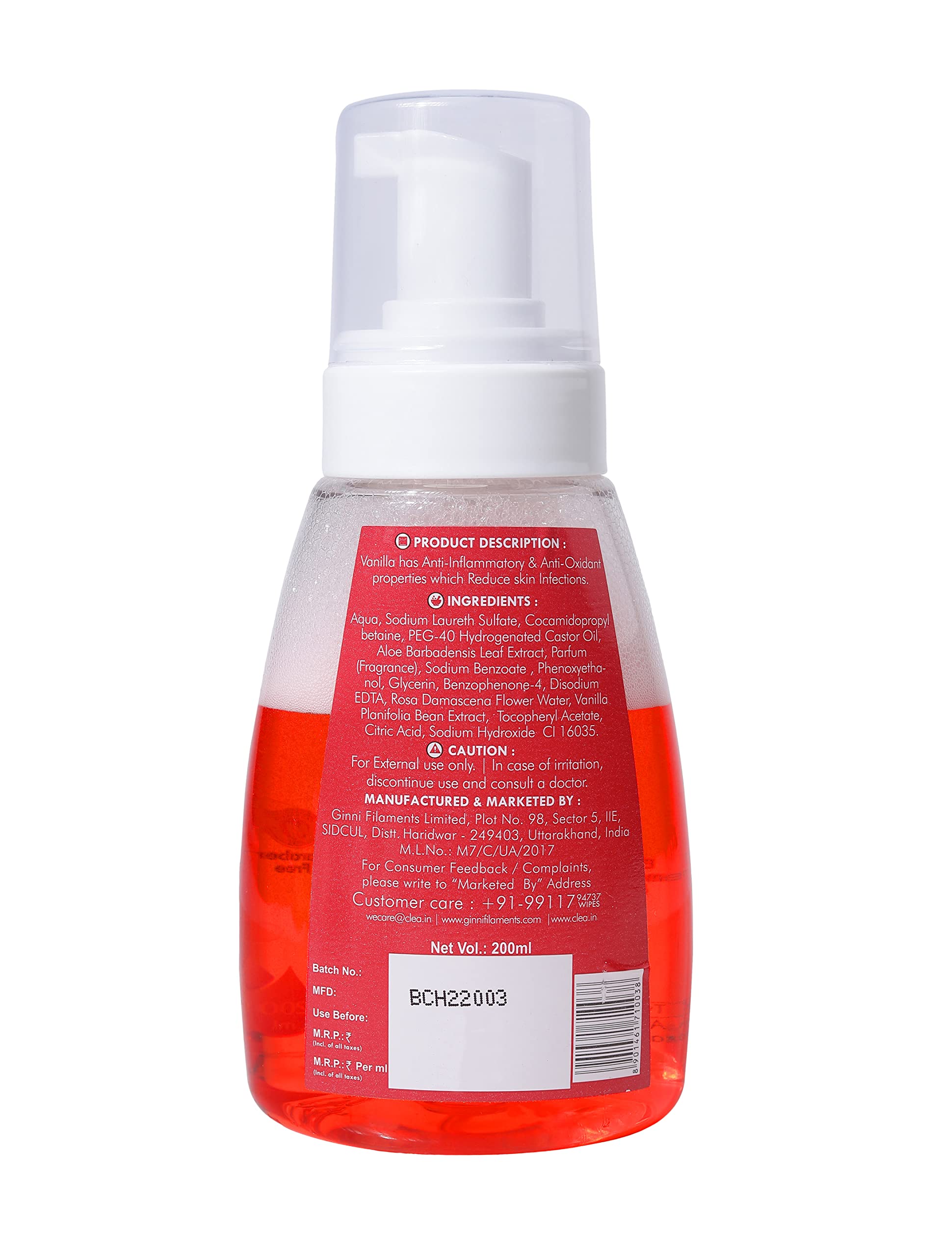 Germ Protection Liquid Hand Soap | Hydrating Foaming Hand Wash - 200ml (Rose Vanilla Scent, Pack of 2) | Gentle Cleansing for Daily Use at Home, Office & Travel