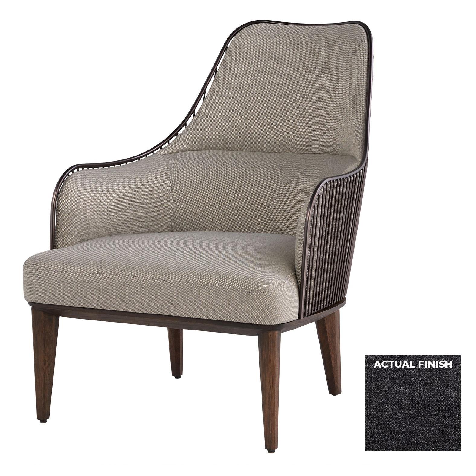 Cyan Design 11788 Ayla Chair - Navy Heavy Tweed Upholstered Accent Chair for Living Room, Bedroom & Office - Stylish Comfortable Lounge Seating with Durable Fabric