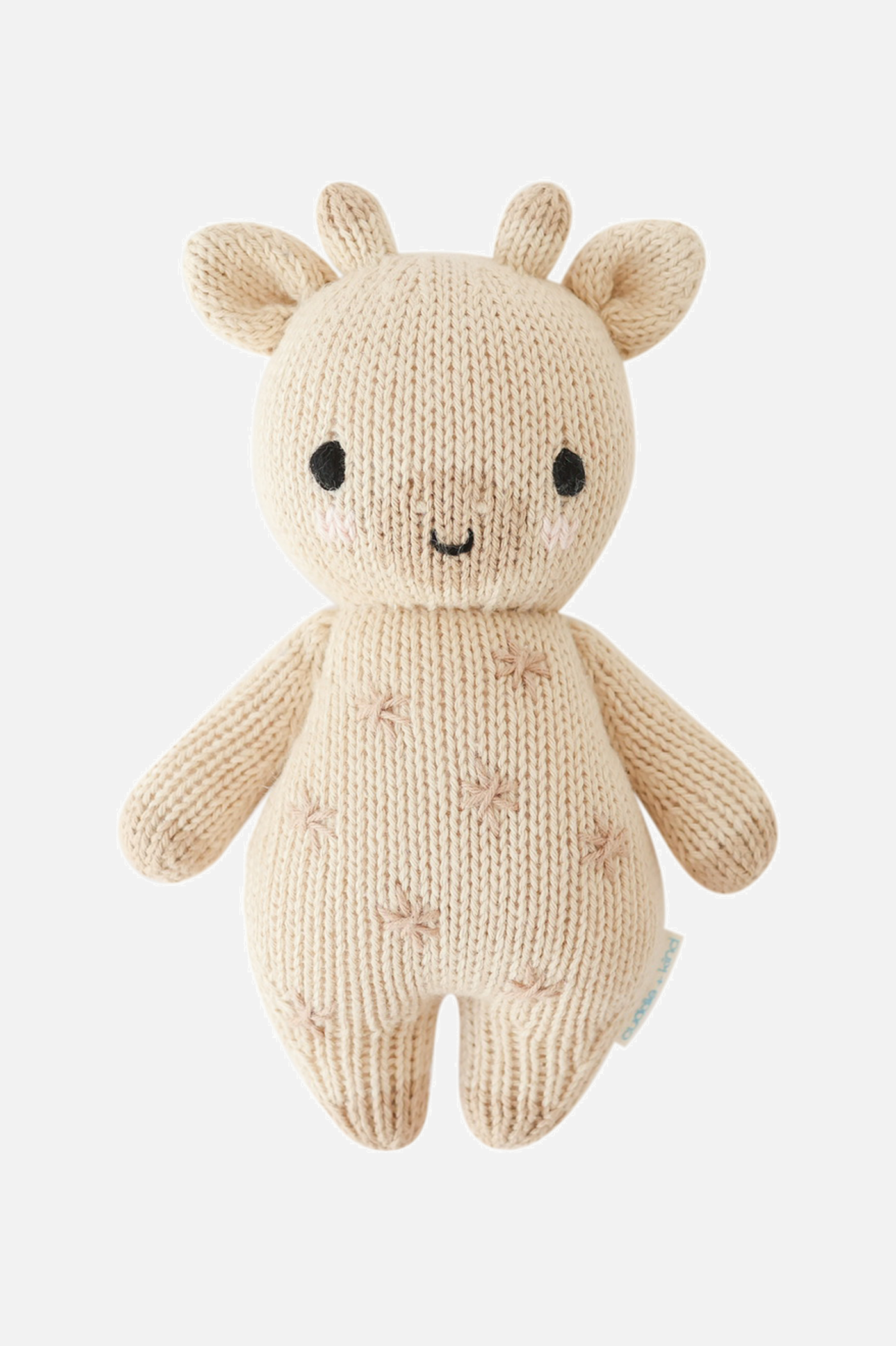 Cuddle+Kind Hand-Knit Organic Cotton Baby Giraffe Plush Toy - Soft Stuffed Animal for Newborns & Toddlers | Nursery Decor, Baby Shower Gift, Cuddle Companion