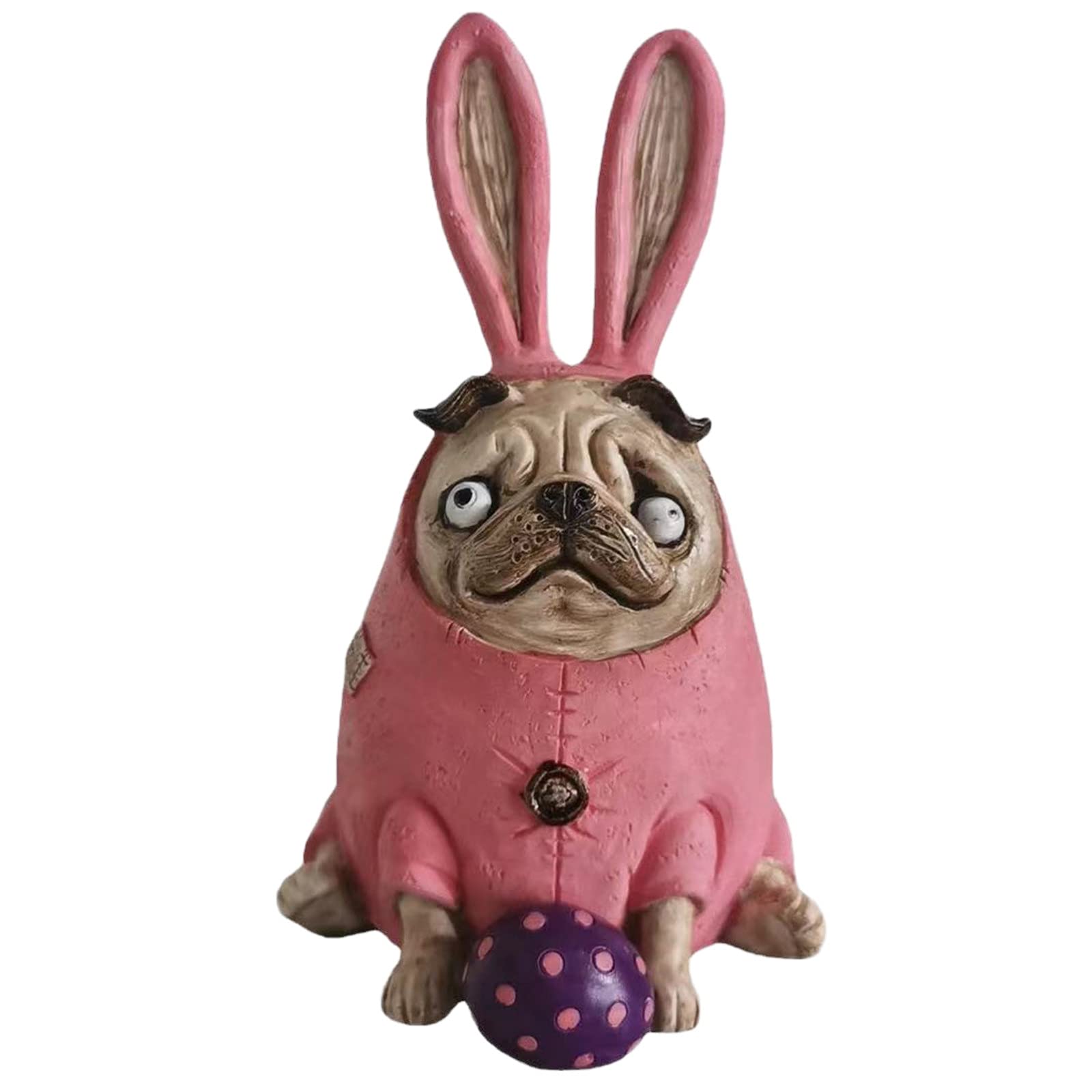 Christmas Tree Bulbs & Holiday Decorations - Festive Pug Dog Rabbit Doll Ornaments for Home, Yard, and Garden Display (Red, One Size) - Perfect for Indoor Christmas Tree Decor & Outdoor Holiday Lighting Displays