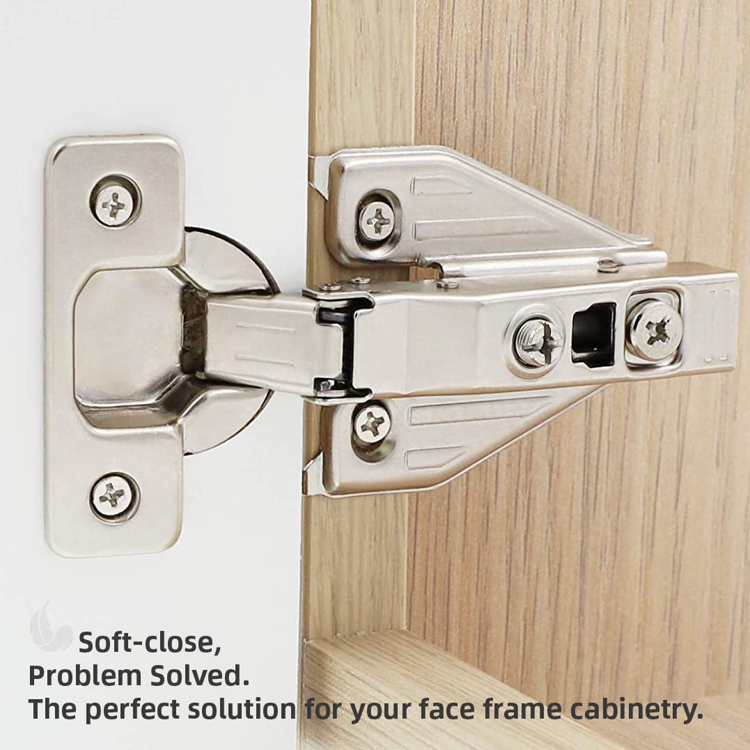 50-Pack DecoBasics Soft Close Cabinet Hinges - 105° Full Overlay Concealed Hinges for Kitchen Cabinets with 3-Way Adjustability & Clip-On Plate - Easy Installation for Smooth Cabinet Doors (Ideal for Home Renovation & DIY Kitchen Upgrades)