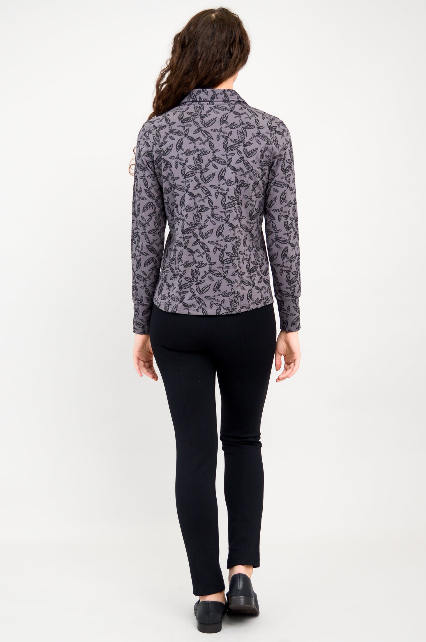 Harley Long Sleeve Top for Women | Tahsis Leaf Print | Soft Bamboo Fabric | Comfortable Casual Shirt | Perfect for Outdoor Activities & Daily Wear