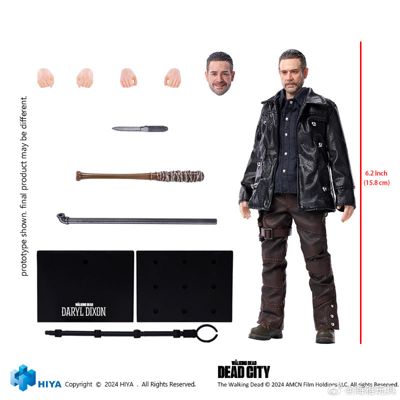 HIYA 16CM 1/12 Scale Negan Action Figure - The Walking Dead: Dead City Collectible (Pre-Order) | Perfect for Display, Photography & Diorama Scenes