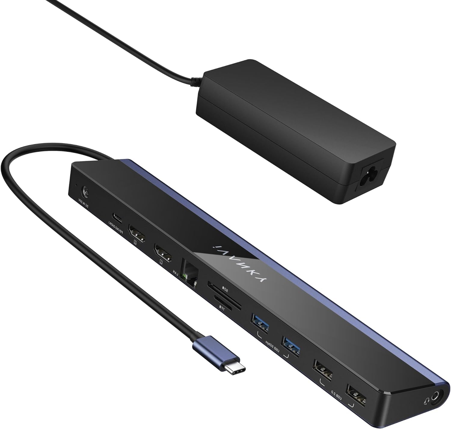 iVANKY 12-in-1 USB C Laptop Docking Station with 100W Power Delivery - Dual 4K HDMI, Thunderbolt 3/4, USB 3.0, Ethernet, SD/TF Card Reader - Compatible with Dell, HP, Lenovo, Asus, Surface Pro - Perfect for Home Office & Multi-Monitor Workstations