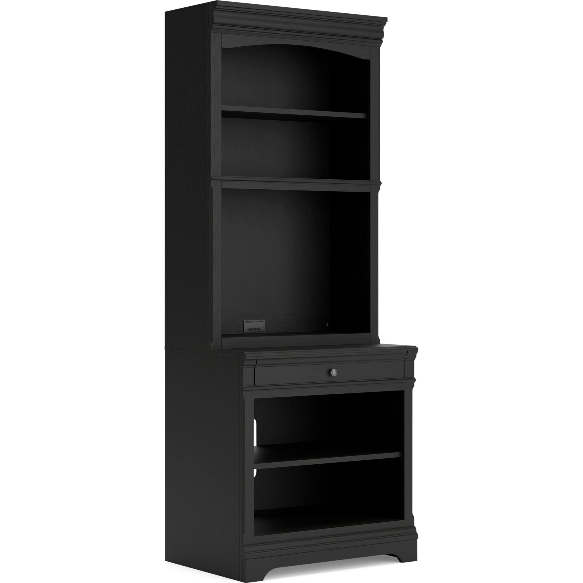 Beckincreek Black Bookcase - Modern Bookshelf for Living Room, Bedroom & Office Storage | Sturdy & Stylish Home Decor Furniture