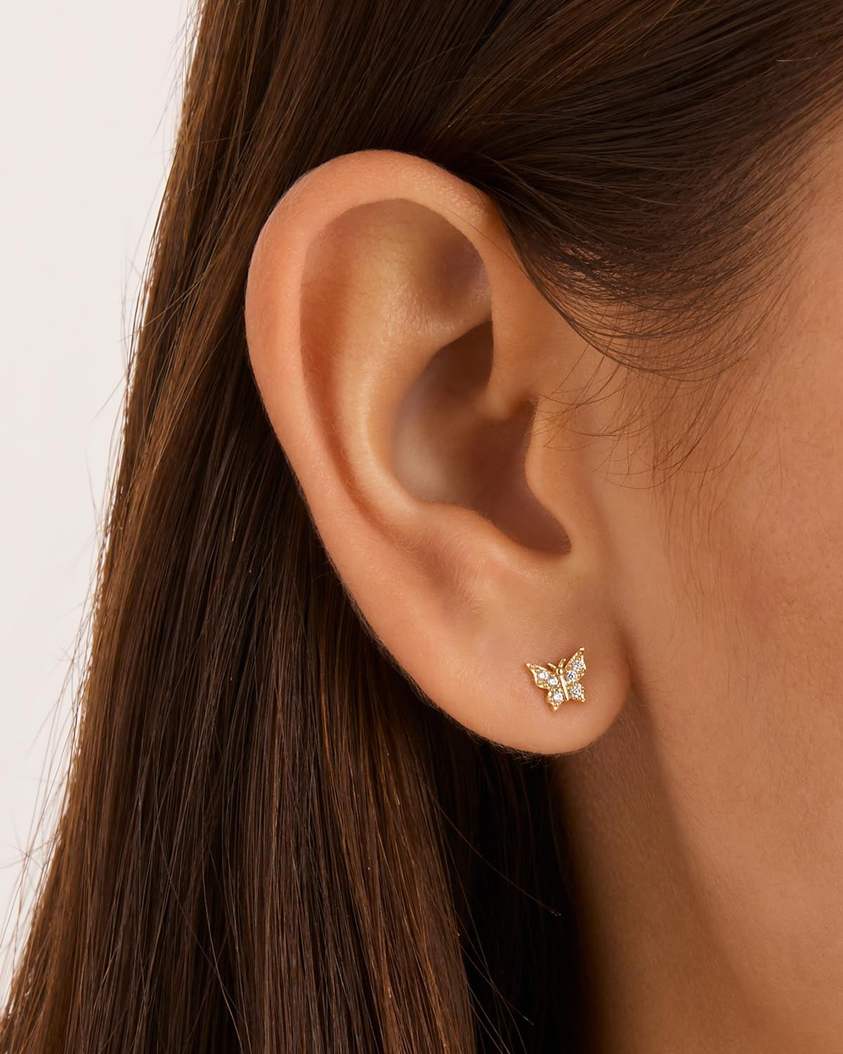 14K Solid Gold Fly With Me Earrings for Women - Dainty Elegant Hoop Earrings - Perfect for Everyday Wear, Date Night & Special Occasions