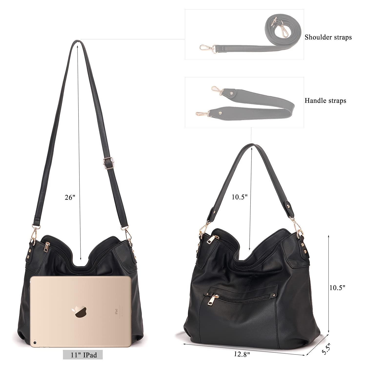 Stylish Large Crossbody Bags for Women - Fashion Shoulder Handbag Purse with Wallet Set, Tote & Hobo Purses - Perfect for Work, Travel and Everyday Use