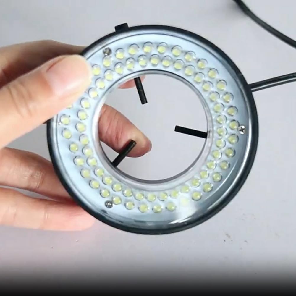 LED Ring Light for Microscope - Adjustable Illuminator Lamp with Easy Installation for Industrial Microscopes & Camera Use | Perfect for Lab Research, PCB Inspection & Biological Observation