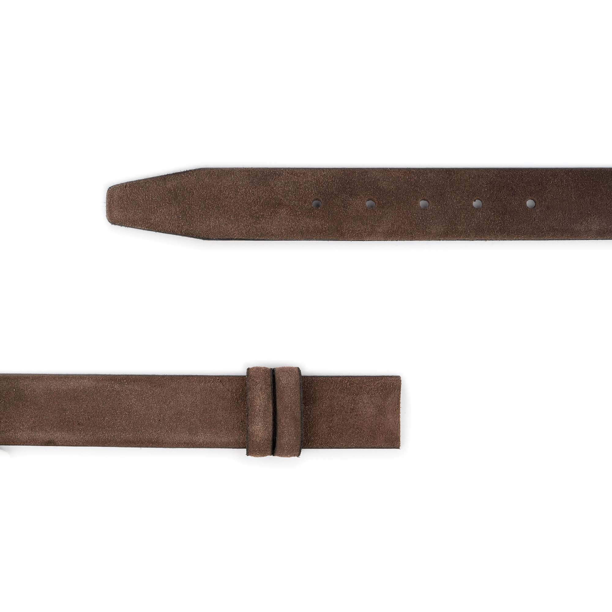 Genuine Brown Suede Leather Belt with Dunhill Buckle - Adjustable Waist Strap for Men | Perfect for Business Attire, Casual Wear & Formal Occasions