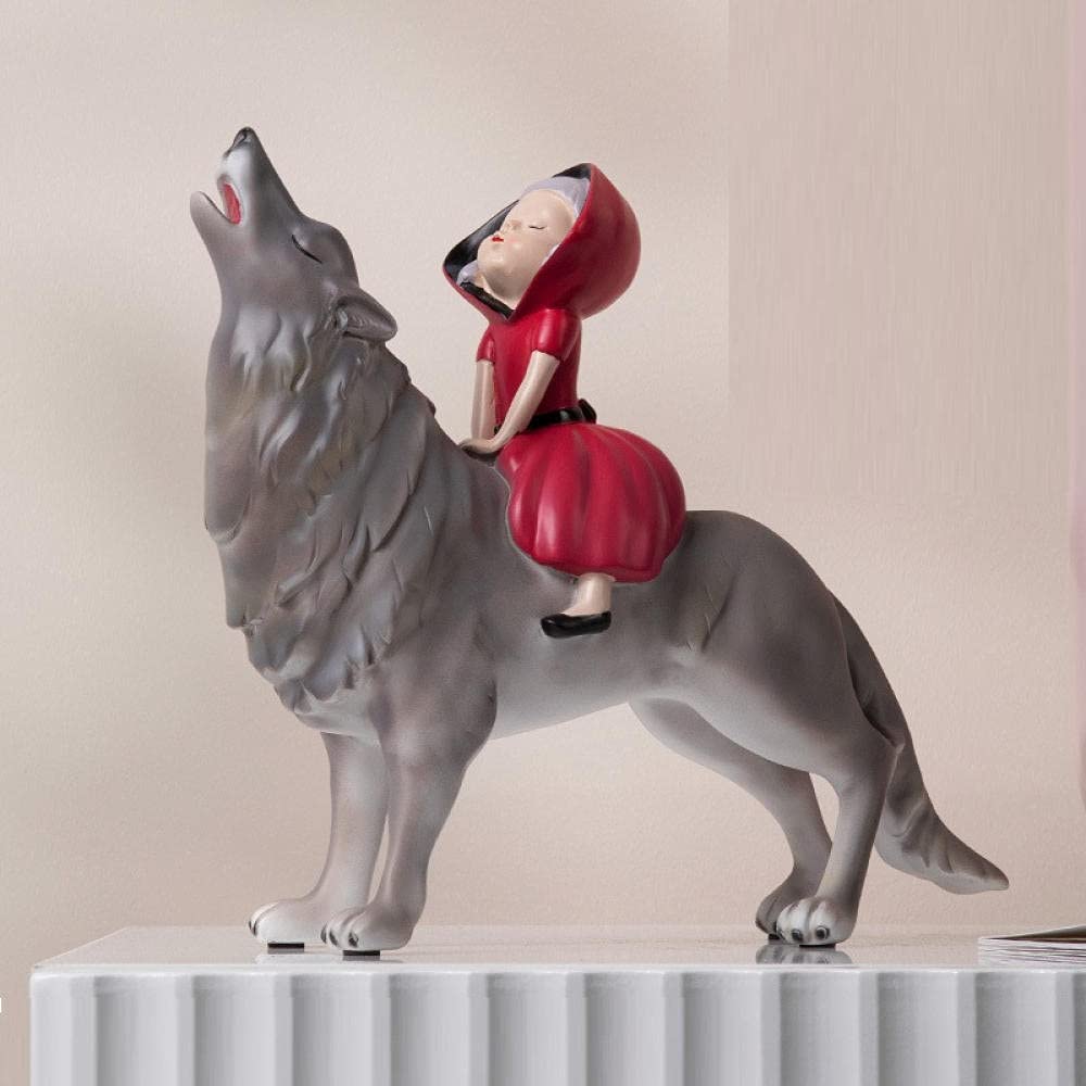 Nordic Cute Girl Outdoor Statue - Resin Cartoon Character Sculpture for Home & Garden Decor | Perfect for Patio, Lawn, and Living Room Decoration