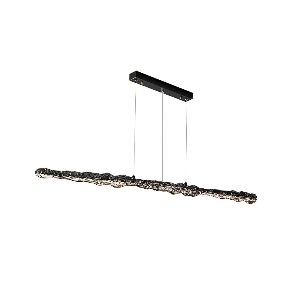 Modern LED Linear Pendant Light Fixture - Adjustable Dimmable Hanging Light for Kitchen Island, Dining Room & Office Lighting - Energy Saving Contemporary Ceiling Lamp