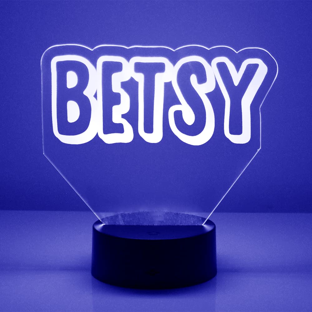 Custom Name LED Sign Night Light with Remote - Personalized Name or Image Display, 16 Colors & 4 Modes - Clear Acrylic Home Decor - Perfect for Bedroom, Nursery, or Gift (Style 24, Made in USA)