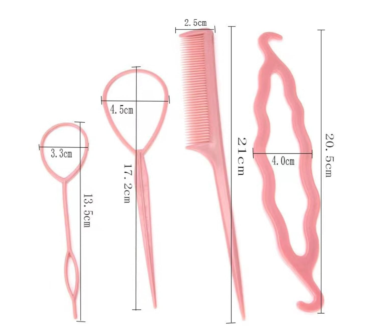 French Braid Maker Tool Set - 4 Piece Hair Braiding & Styling Kit for Women & Girls | Easy DIY Hair Accessories for Parties, Weddings & Everyday Hairstyles