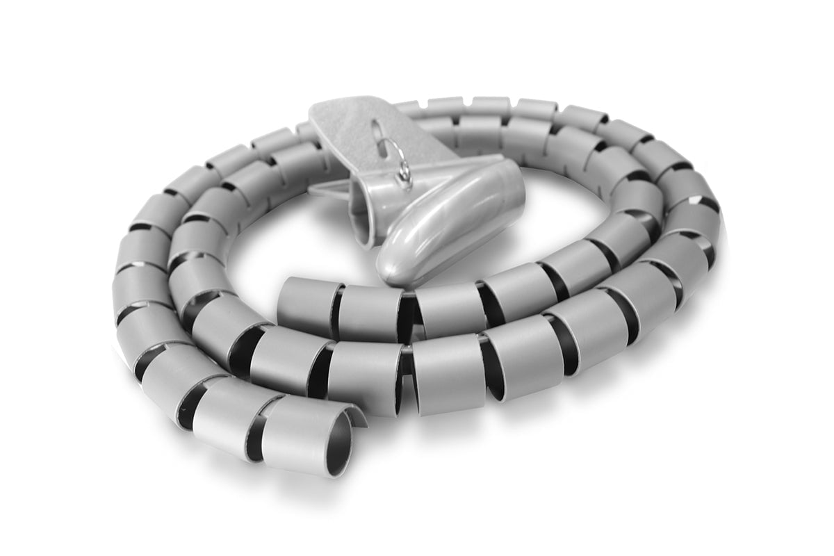 Spiral Cable Organizer with Zipper - Cord Management for Desk, Home & Office - Neat Cable Tidy Solution for Computer, TV & Electronics